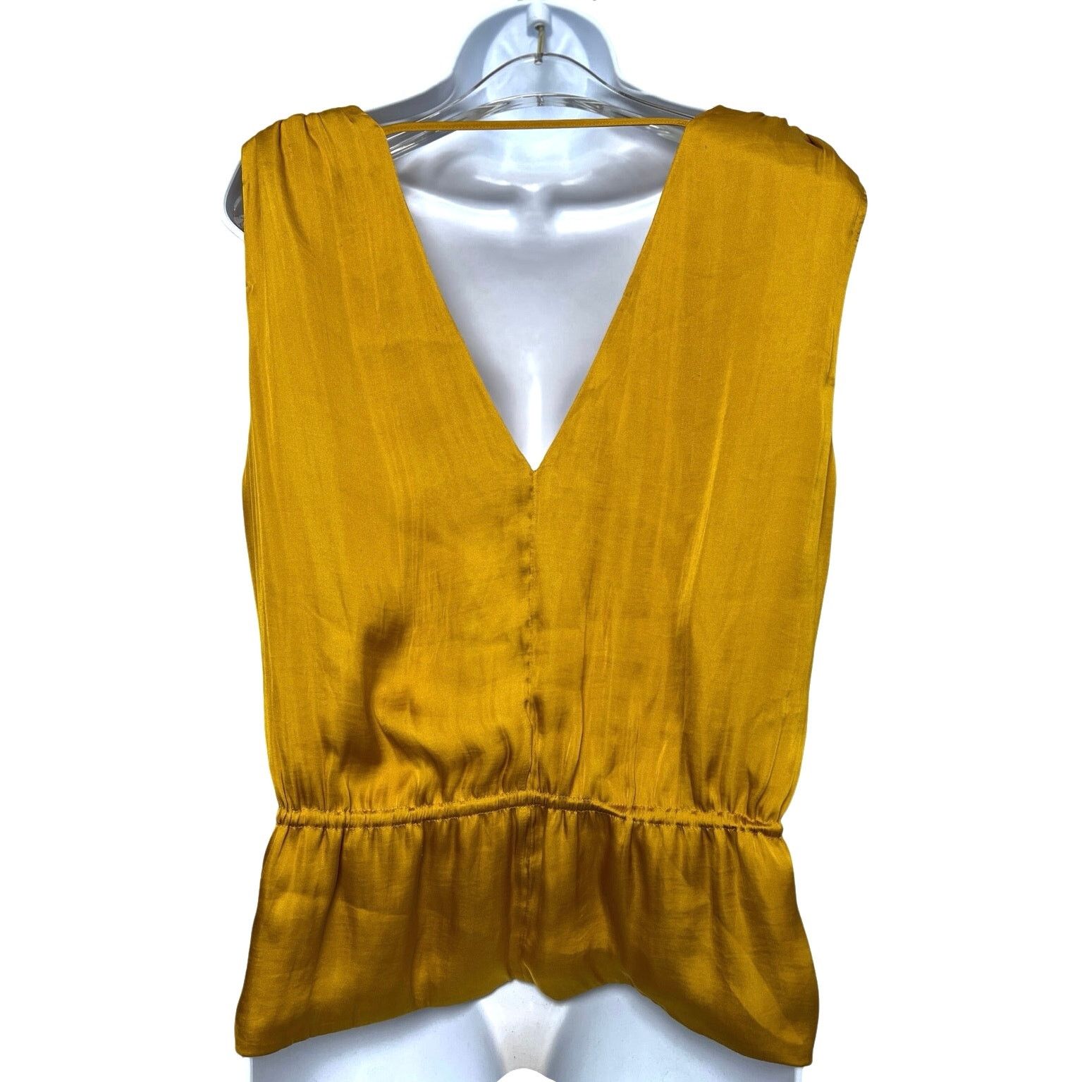 Banana Republic Banana Republic Satin Ruched Cropped Peplum Top XL Size XL / US 12-14 / IT 48-50 - 3 Thumbnail