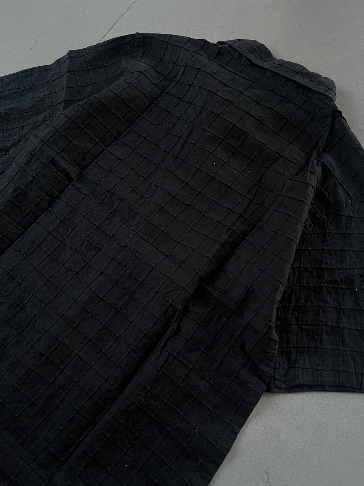 If Six Was Nine × Le Grande Bleu (L.G.B.) × Yasuyuki Ishii Vintage Japanese Punk Distressed Square Patern Shirts Size US M / EU 48-50 / 2 - 4 Thumbnail