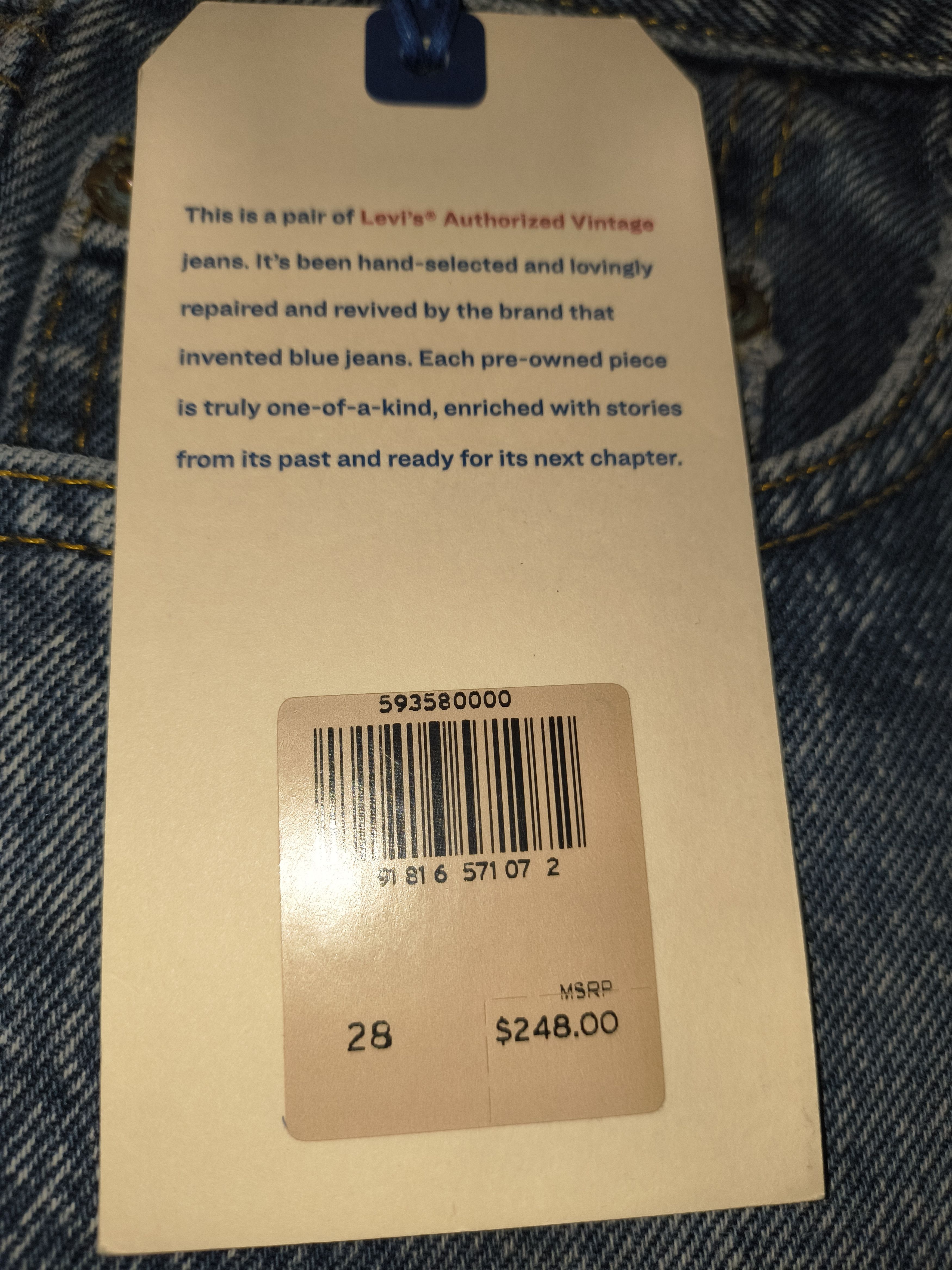 Levi's Levi's authorized Vintage Denim Size US 28 / EU 44 - 1 Thumbnail