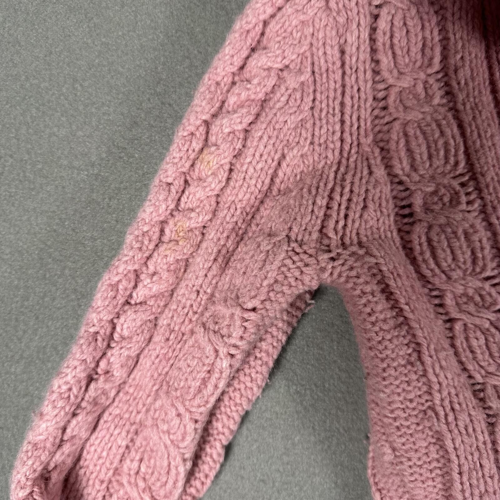 American Eagle Outfitters American Eagle Women’s Sweater Pink Cable Knit Y2K Size S / US 4 / IT 40 - 5 Thumbnail