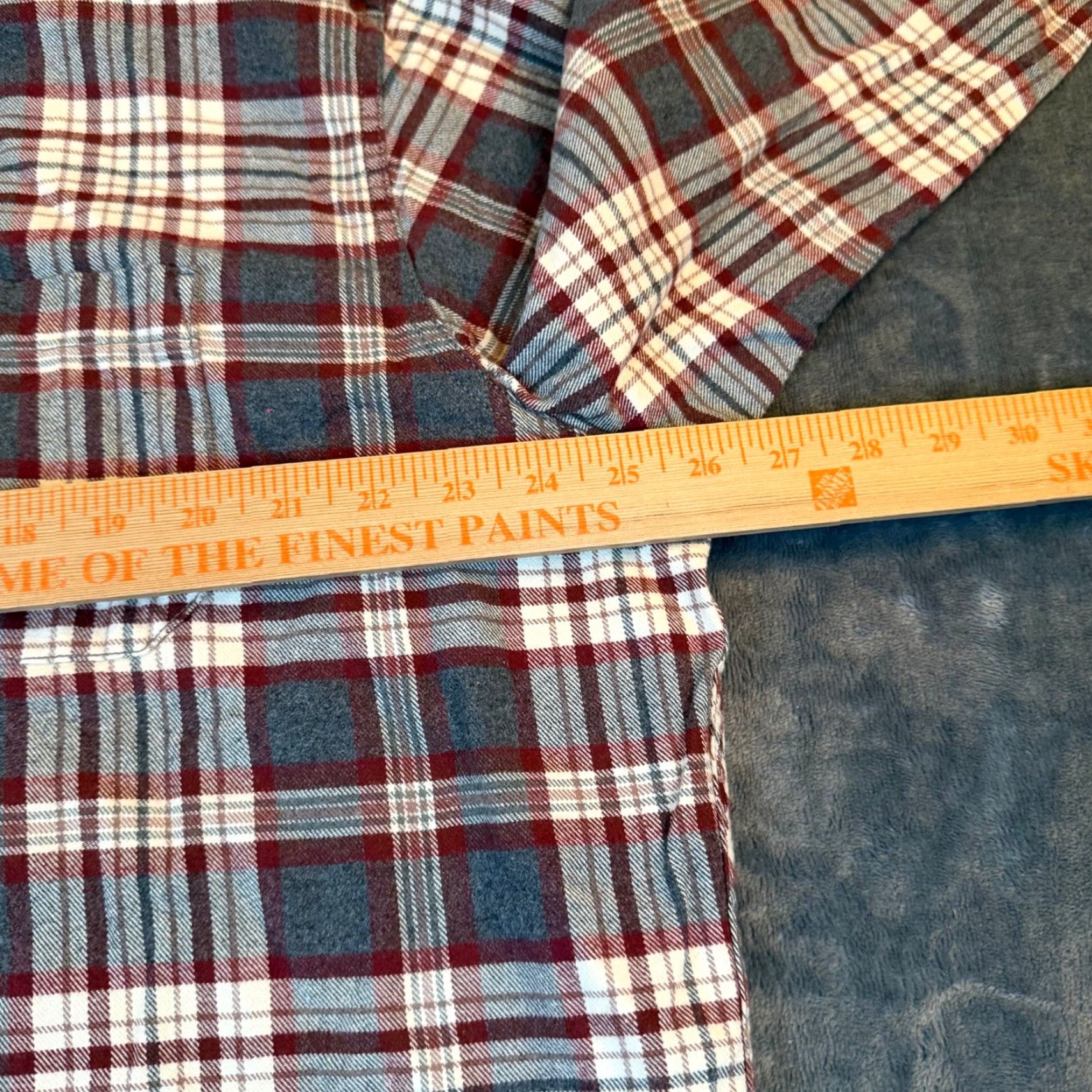 Eddie Bauer Eddie Bauer Shirt Flannel Plaid Burgundy Blue 2XL Cotton Button-Down Collar Long Sleeve Mens Size US XXL / EU 58 / 5 - 6 Thumbnail