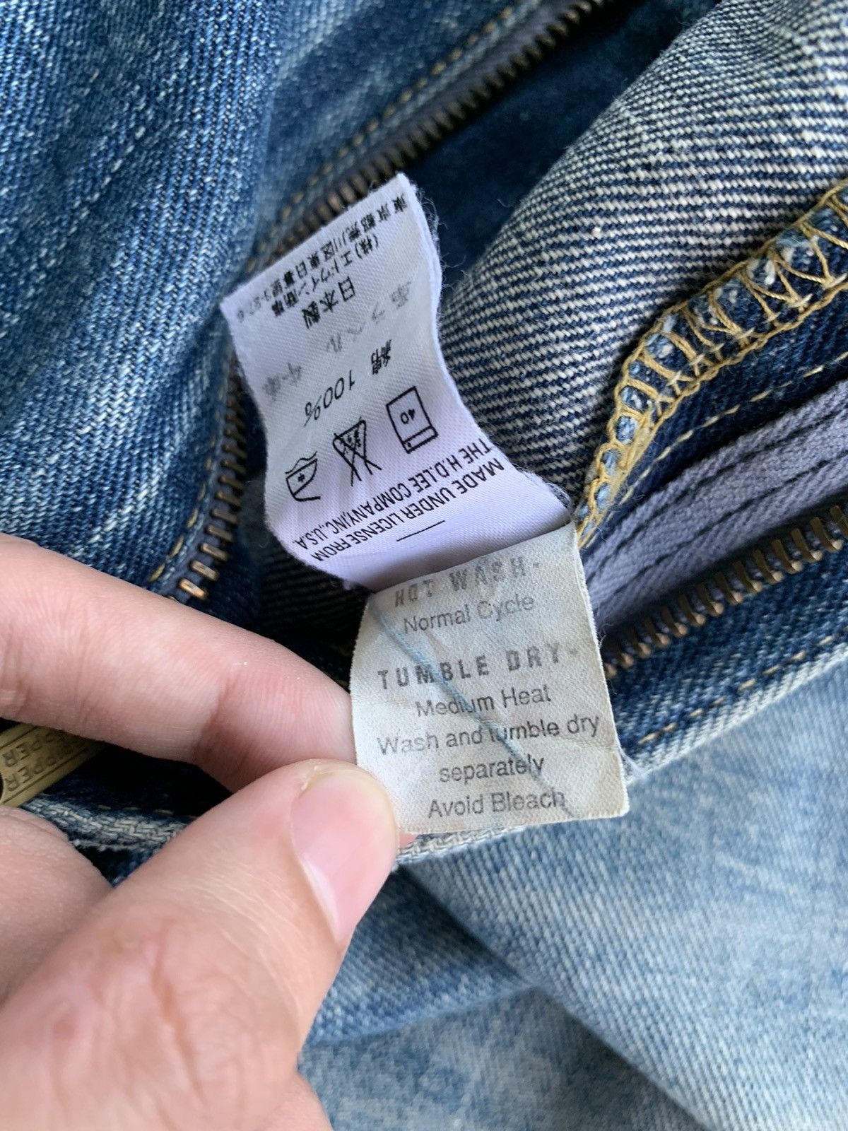 Lee Vintage Lee Raiders Selvedge Rusty Distressed Denim Size US 32 / EU 48 - 14 Thumbnail