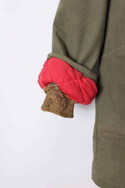 Other VINTAGE 1970S HEAVY QUILTED CANVAS PARKA GREEN Size US L / EU 52-54 / 3 - 5 Thumbnail