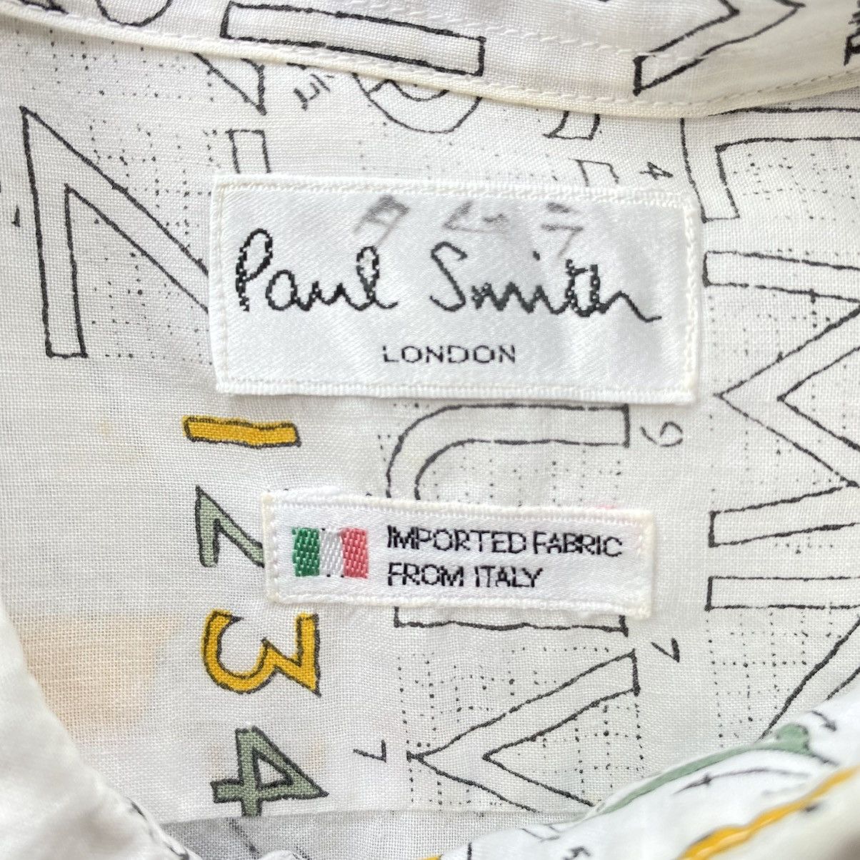 Paul Smith Paul Smith White Alphabet Print Shirt Size US XL / EU 56 / 4 - 5 Thumbnail