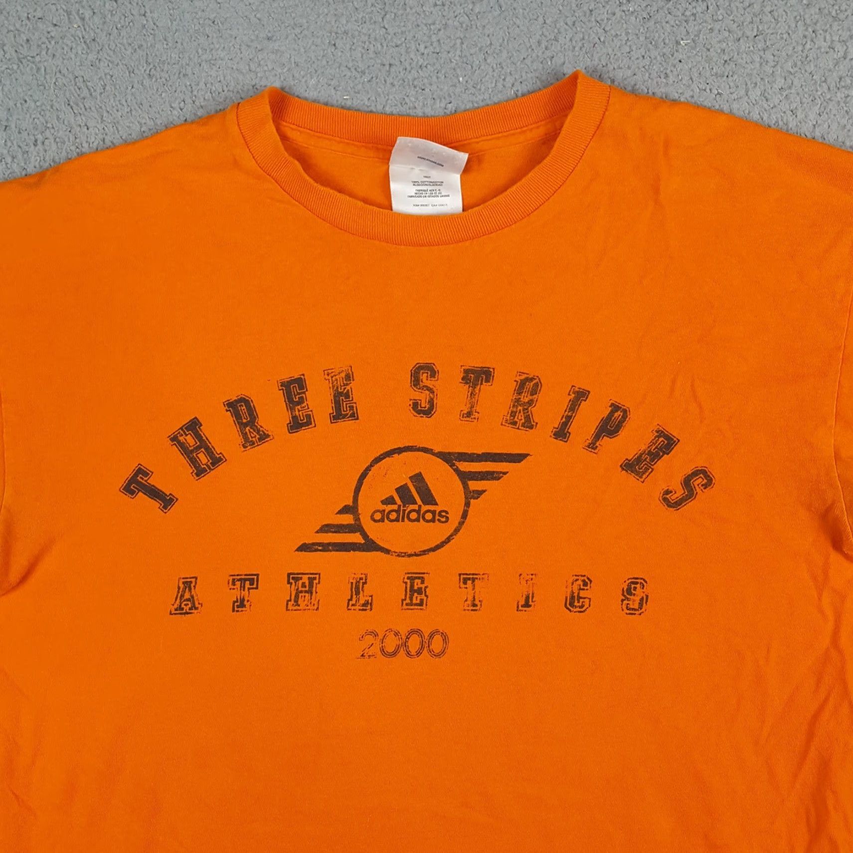 Adidas VINTAGE Adidas Three Stripe Spell Out Logo Men's M T Shirt Size US M / EU 48-50 / 2 - 2 Thumbnail
