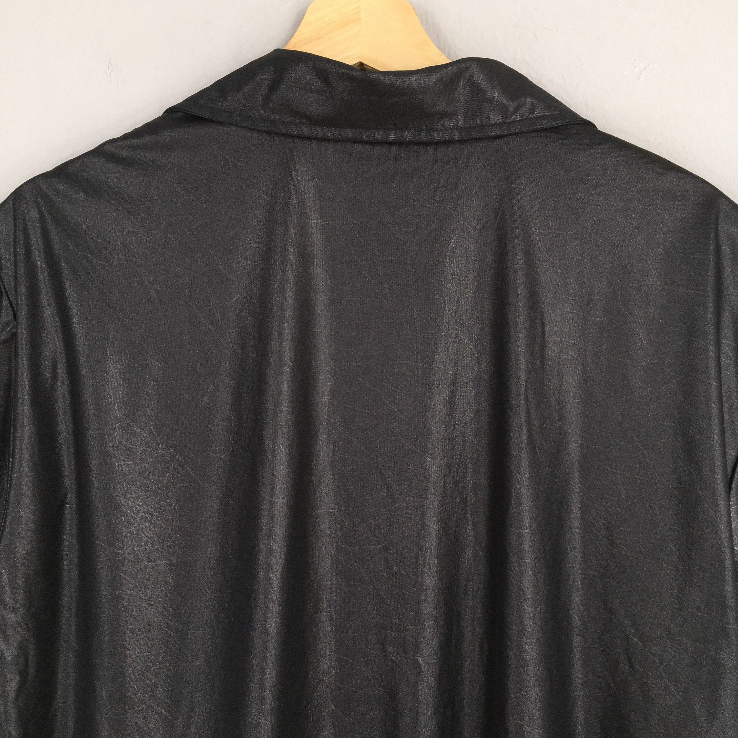 Vintage Vintage 70s Fenix Black Plain Polyester Shirt Medium Size US M / EU 48-50 / 2 - 9 Thumbnail
