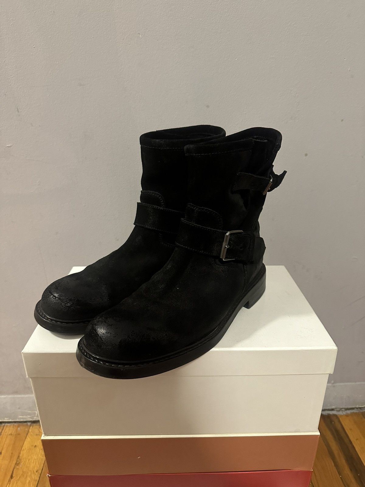 image of Archival Clothing x Avant Garde Buttero 'engineer Boot" in Black, Men's (Size 9)