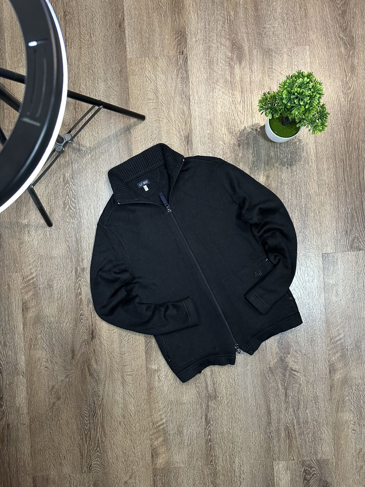 Armani Armani Jeans Knitted Full Zip Sweater Size US M / EU 48-50 / 2 - 1 Thumbnail