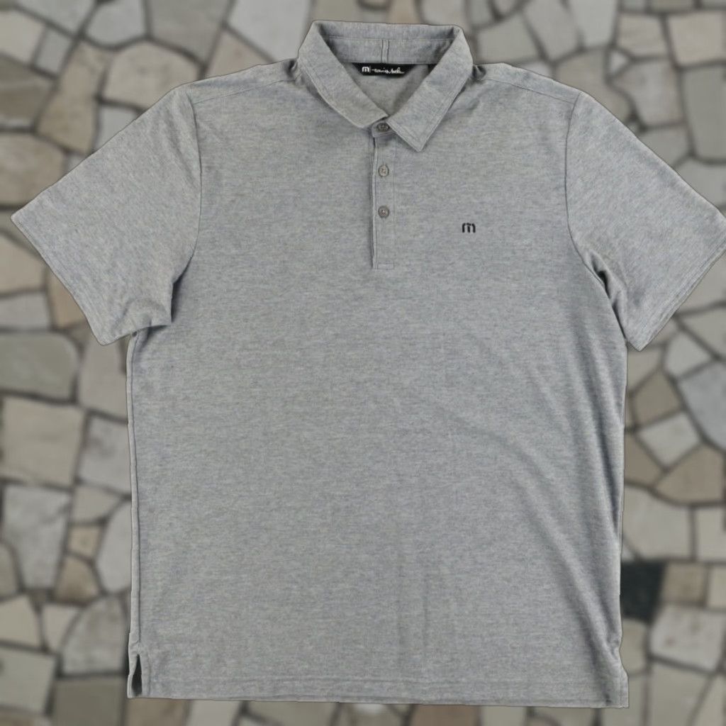 TravisMathew Travis Mathew Polo Shirt Gray Men's XL Pima Cotton Blend Heather Shirt Size US XL / EU 56 / 4 - 1 Thumbnail