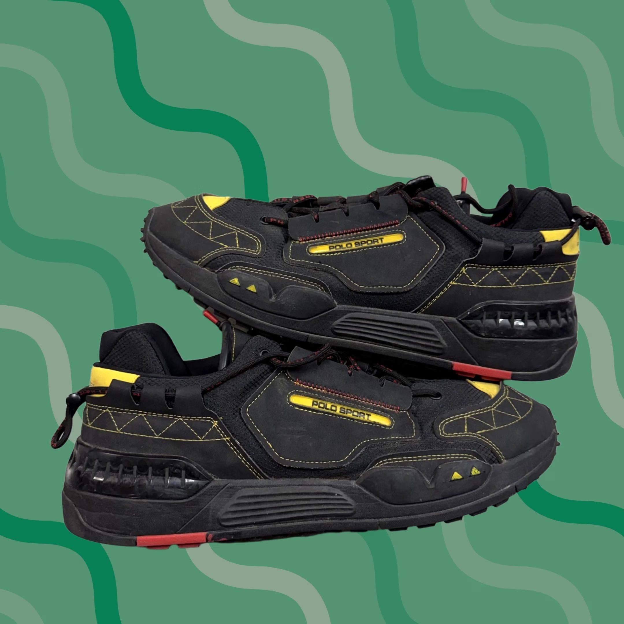 Polo Ralph Lauren Polo Ralph Lauren Polo Sport Shoes Mens 14 Black Yellow Trail PS200-SK-LTL Shoes Mens Size 14 Black Yellow Polo Sport PS200-SK-LTL Size US S / EU 44-46 / 1 - 1 Thumbnail