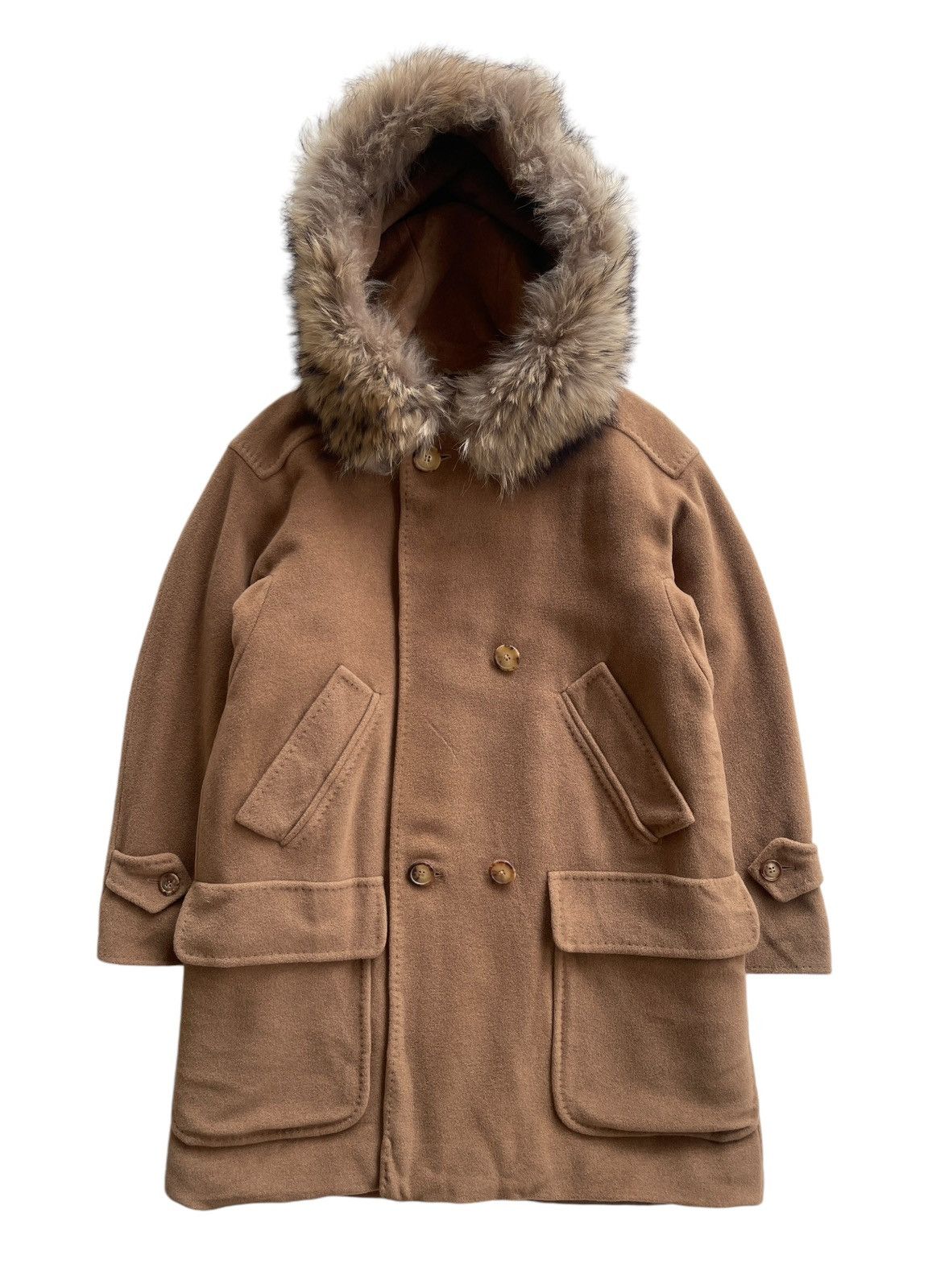 Max Mara Max Mara Double Breasted Camel Hair Hoodies Coat Size M / US 6-8 / IT 42-44 - 1 Thumbnail