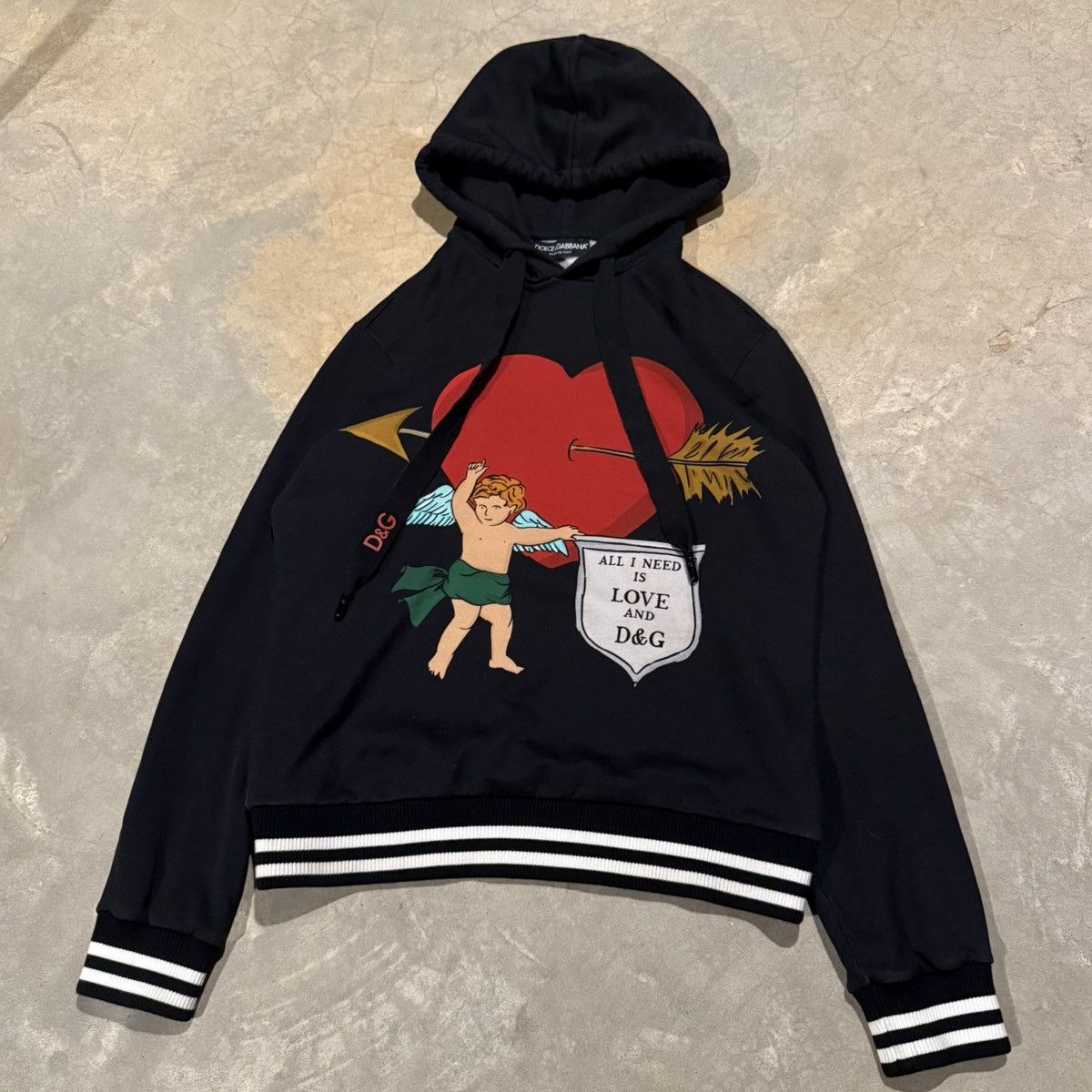 Dolce & Gabbana Dolce & Gabbana Cupid All I Need Is Love Hooded Sweatshirt Size US M / EU 48-50 / 2 - 2 Thumbnail