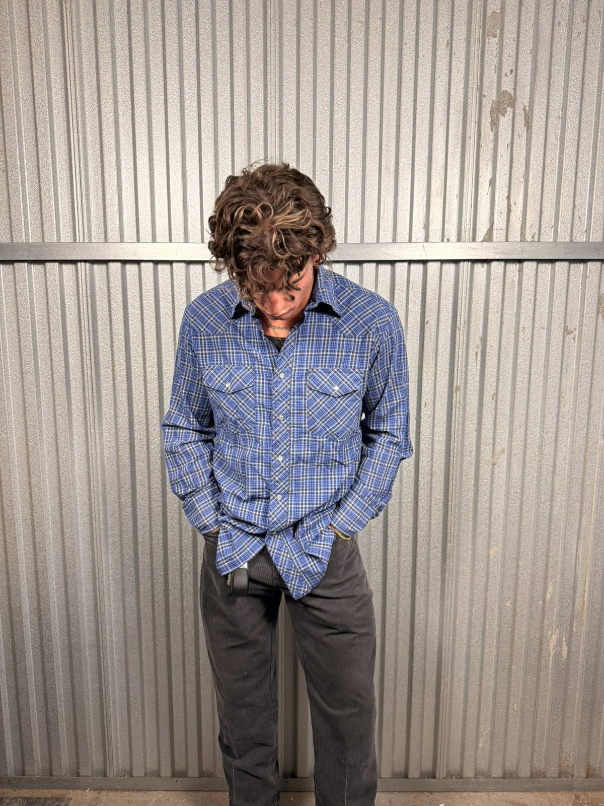 Wrangler Vintage Wrangler Western Pearl Snap Button Up Plaid Shirt Size US L / EU 52-54 / 3 - 12 Thumbnail