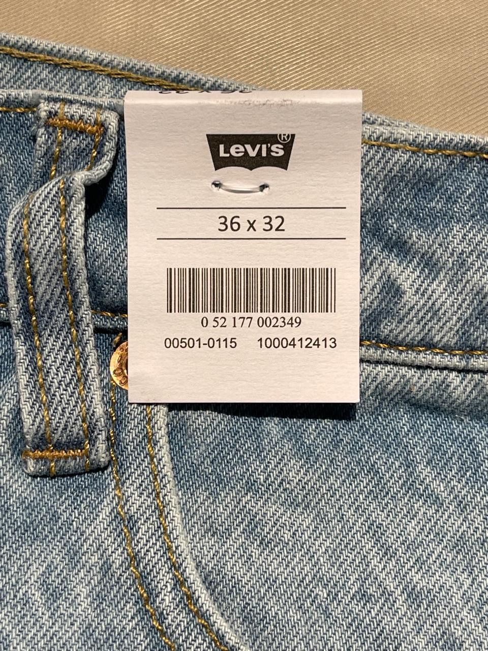 Levi's LEVI'S 501 Men's Blue Jeans – W36 L32 – Light Blue Size US 36 / EU 52 - 4 Thumbnail
