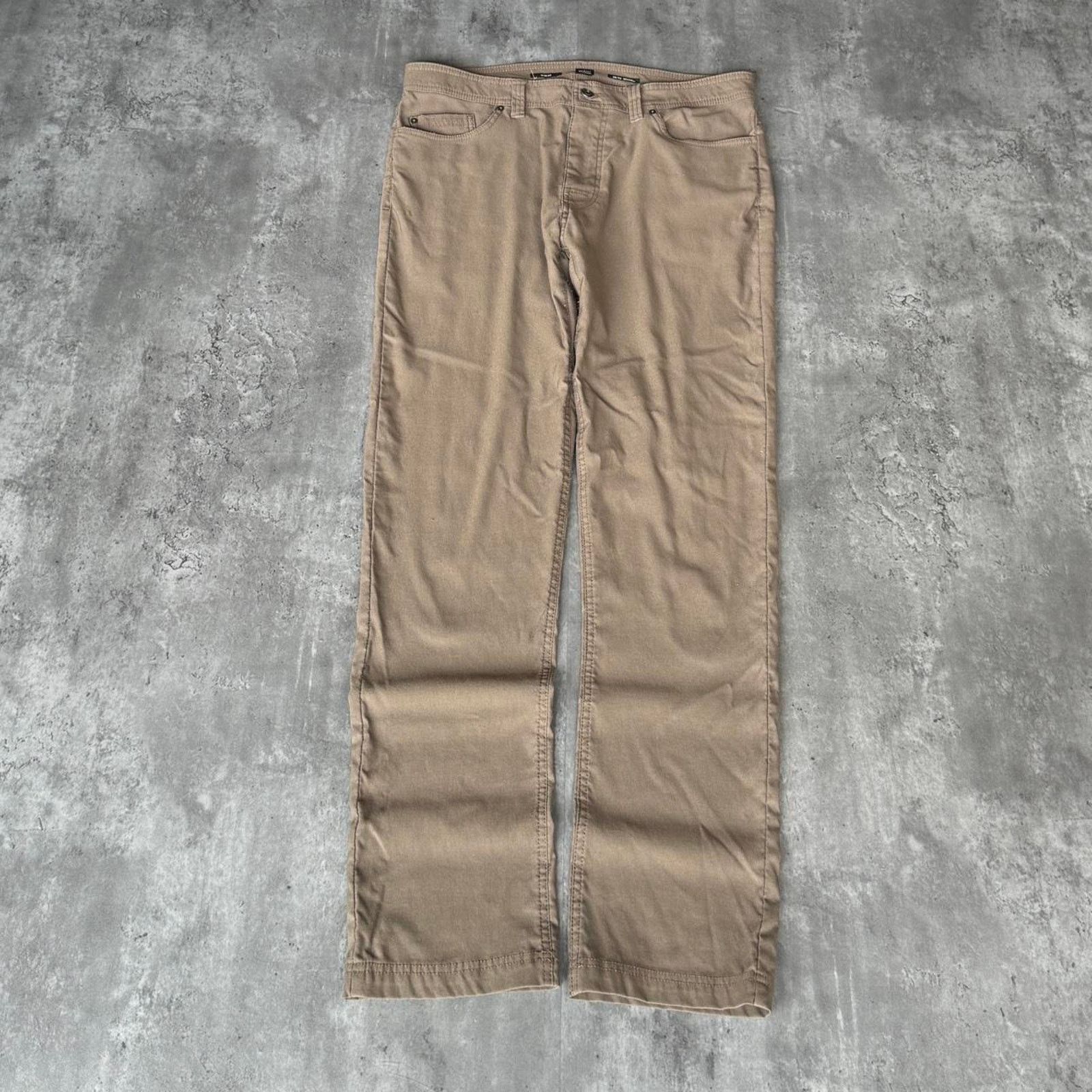 Japanese Brand × Prana × Vintage Prana Mocha Brown Slim Fit Lightweight Casual Chino Pants Size US 35 - 1 Thumbnail