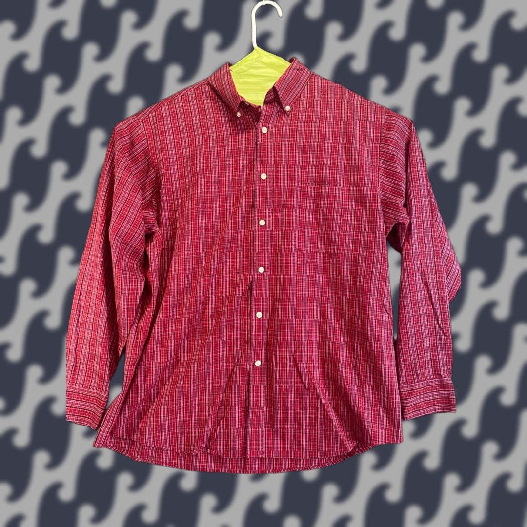Roundtree & Yorke Roundtree & Yorke Shirt Mens Large Red Button Down Plaid Cotton Casual Size US L / EU 52-54 / 3 - 1 Thumbnail