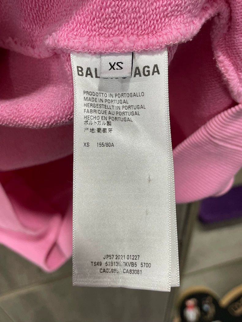 Balenciaga Balenciaga Pink Embroidered Hoodie Size US XS / EU 42 / 0 - 8 Thumbnail