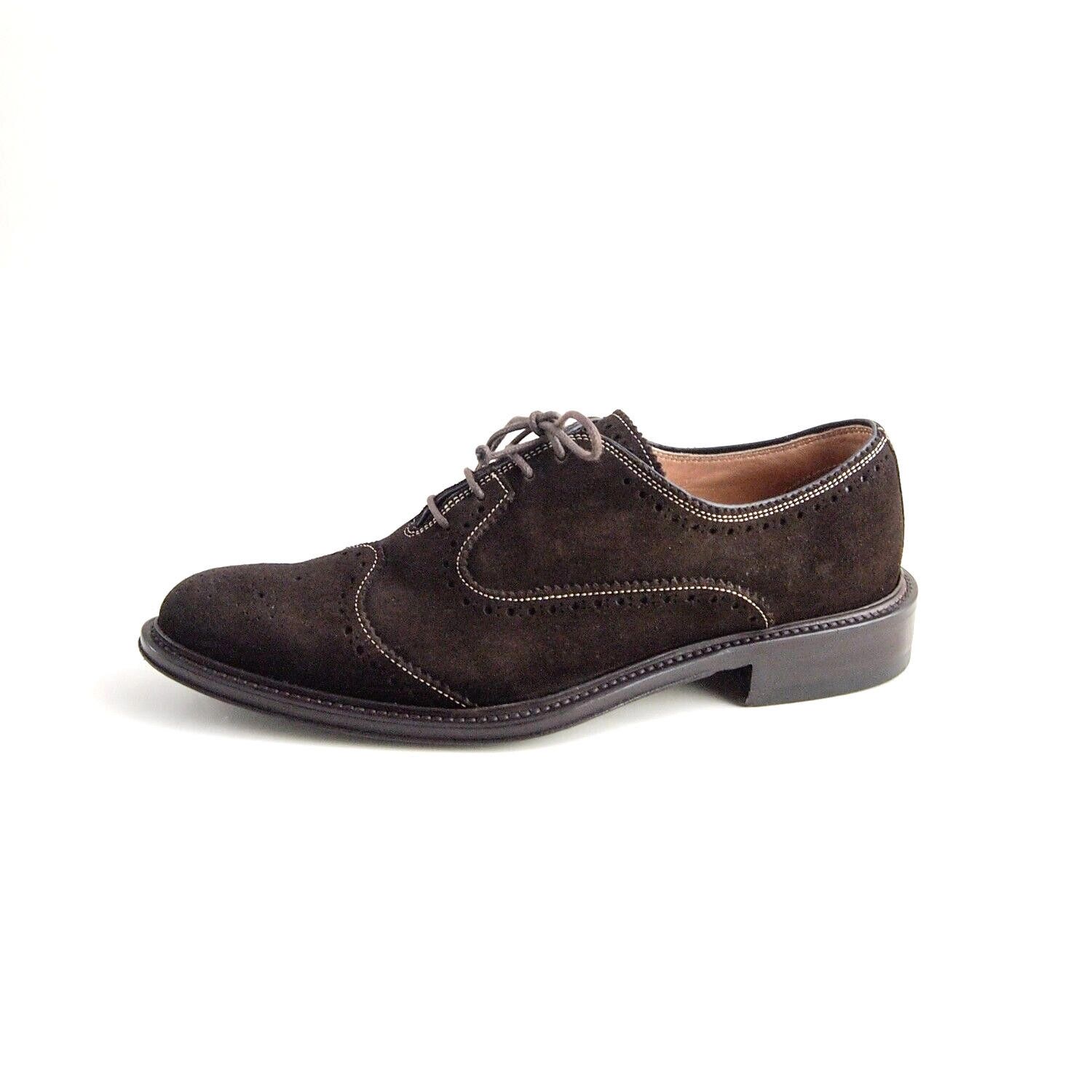 Designer Branchini Oxfords Brown Suede Womens EU 37 US 7 Size US 7 / IT 37 - 2 Thumbnail