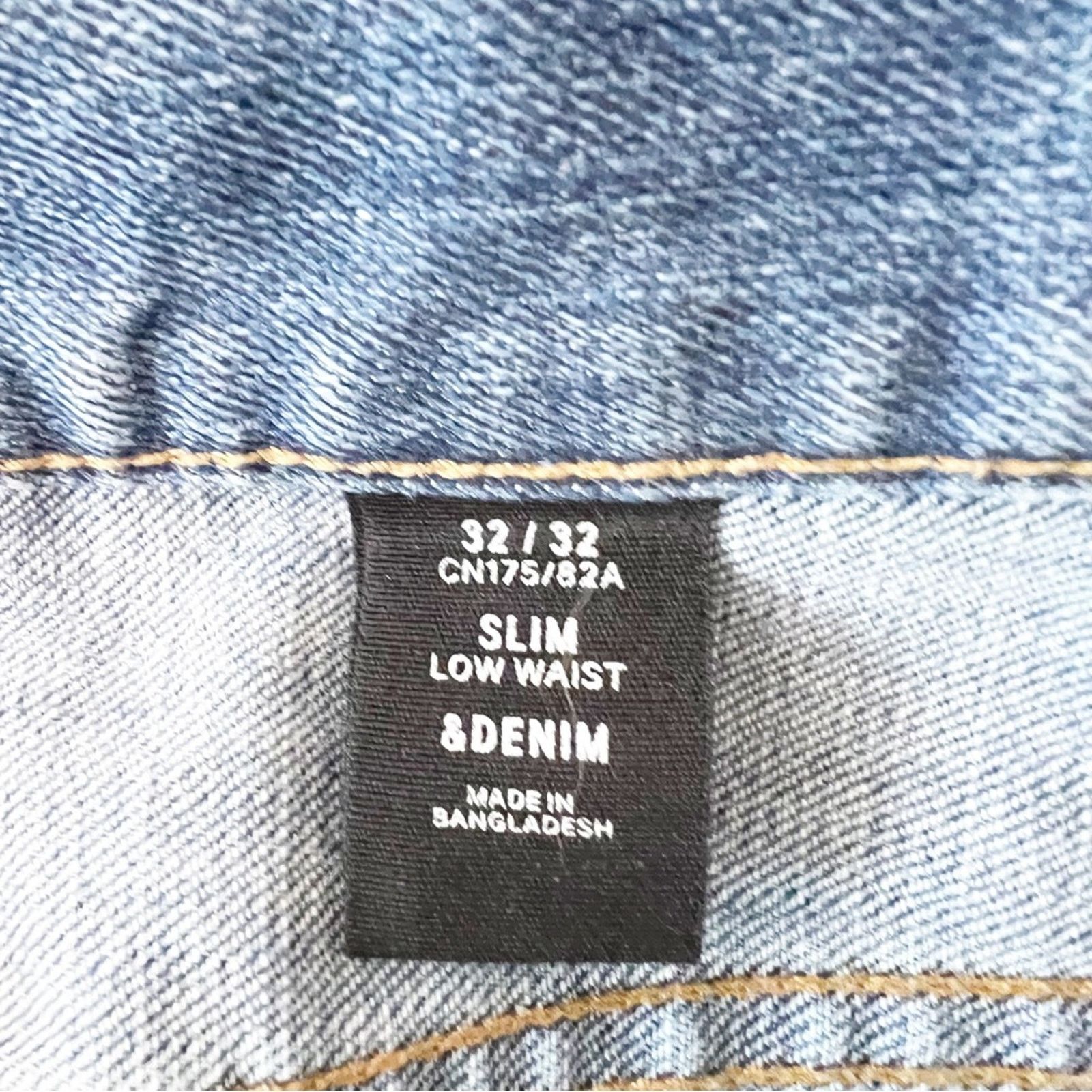 H&M H&M &Denim Distressed Button Fly 5 Pocket Jeans Men’s 32x30 Size US 32 / EU 48 - 6 Thumbnail