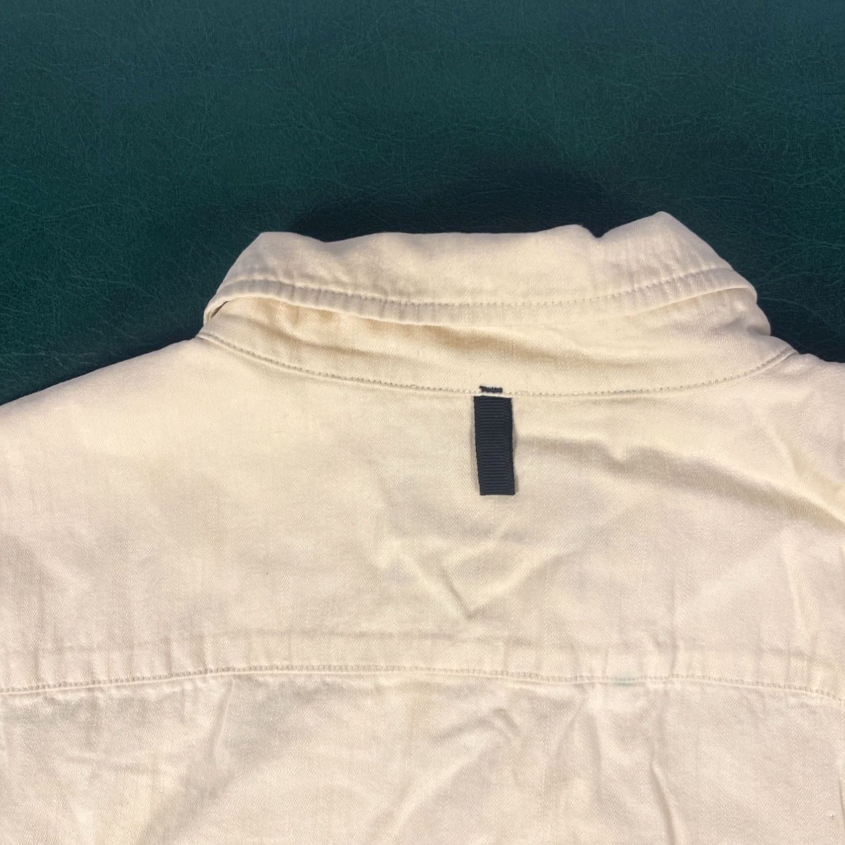 Rag & Bone rag & bone Shirt Large Long Sleeve Ivory Cotton Classic USA Chin Collar Button Size US L / EU 52-54 / 3 - 7 Thumbnail