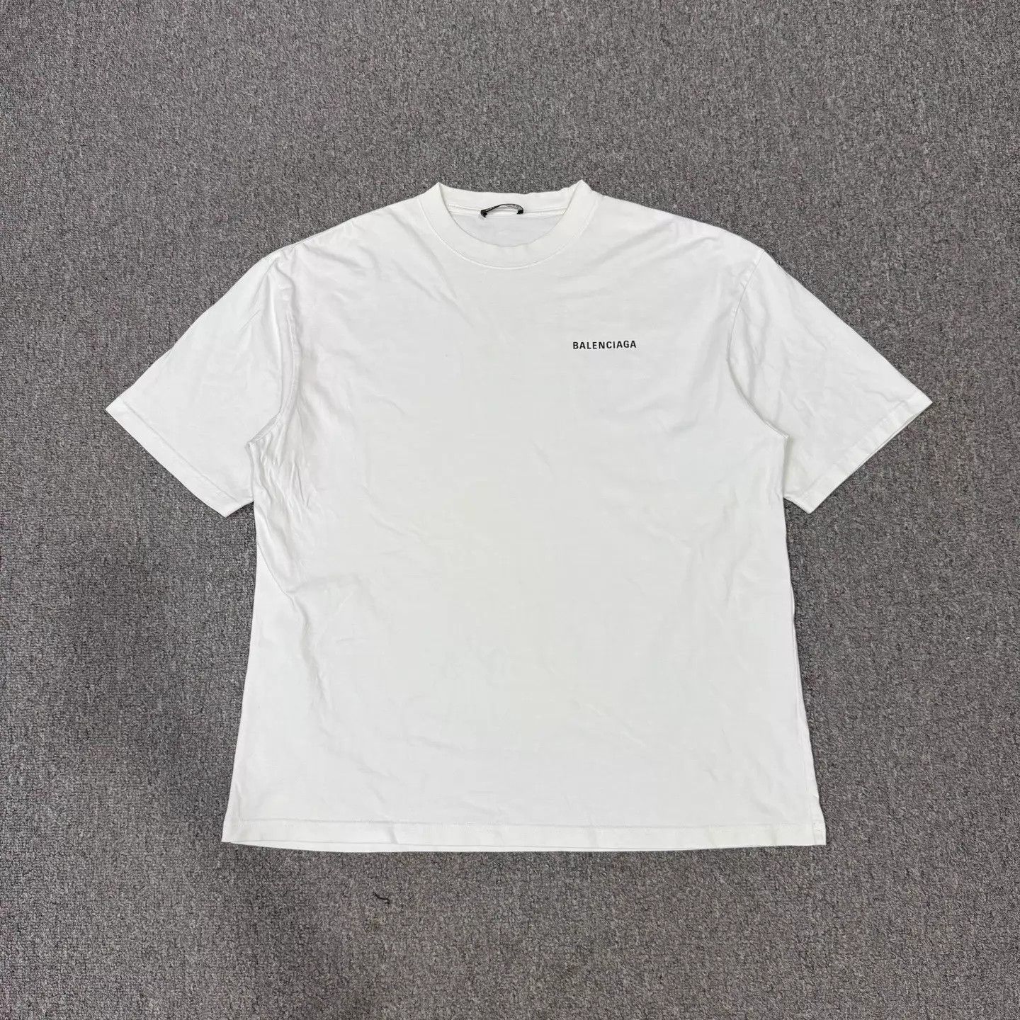 Balenciaga Balenciaga Embroidered Front/Back Logo Short Sleeve Tee M 99N Size US M / EU 48-50 / 2 - 1 Thumbnail