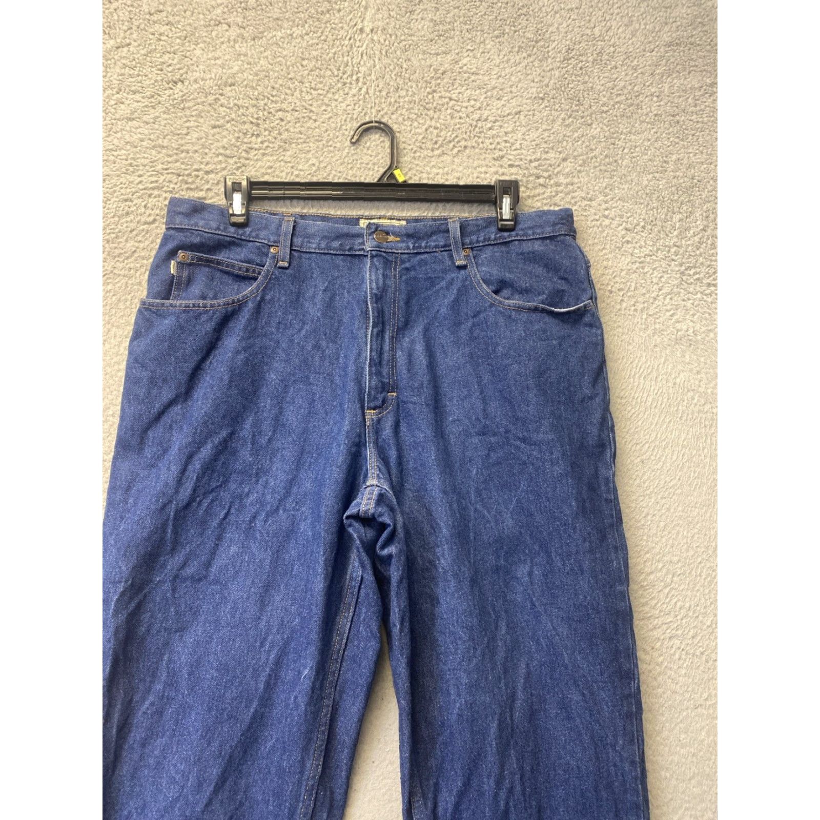 Vintage L.L. Bean Jeans Mens 38x34 Blue Medium Wash Straight Fit Denim 90s Size US 38 / EU 54 - 2 Thumbnail