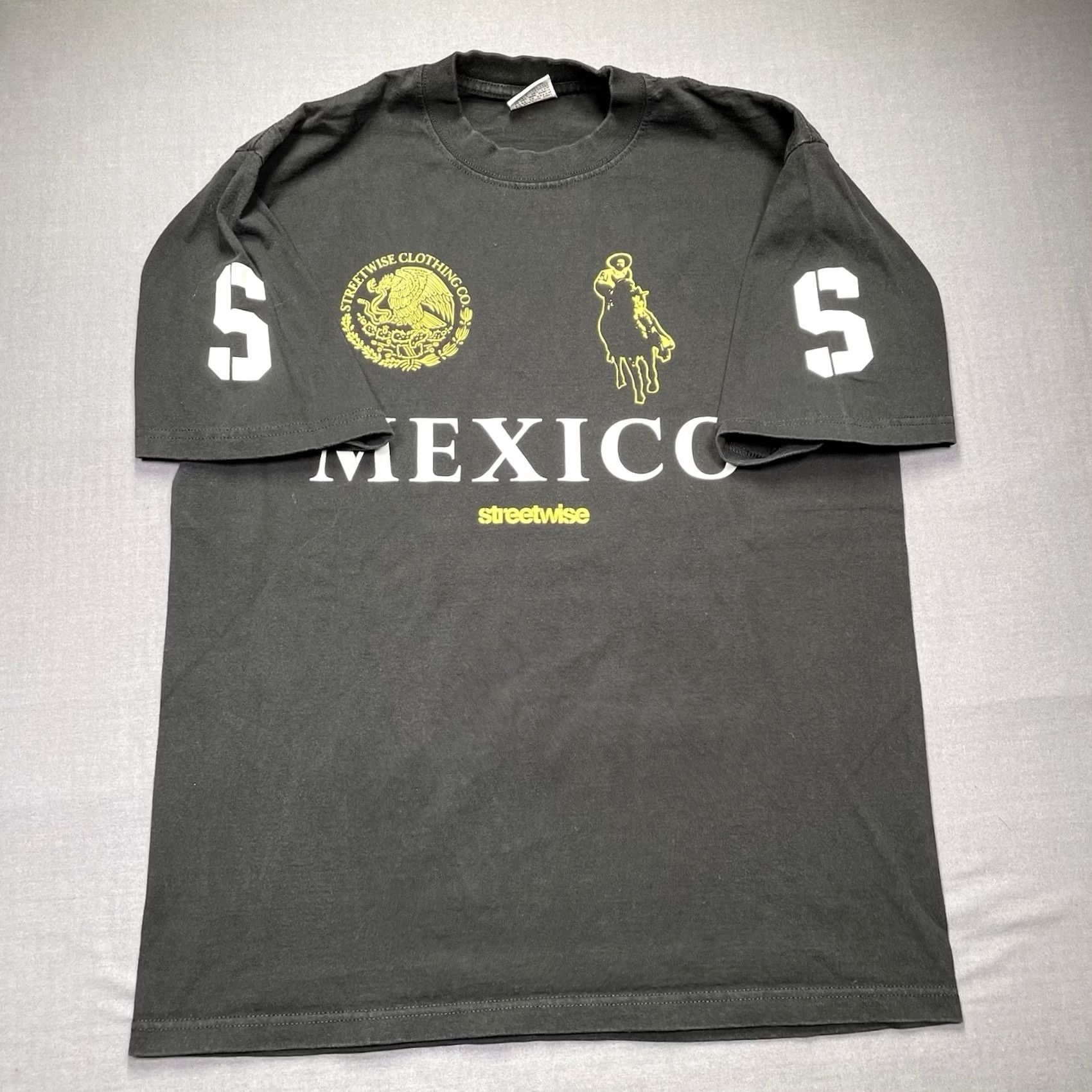 Ralph Lauren VINTAGE Streetwise Shirt Men’s L Black Narco Polo Chicano Streetwear Ralph Lauren Parody Graphic Tee Mens Size US L / EU 52-54 / 3 - 2 Thumbnail