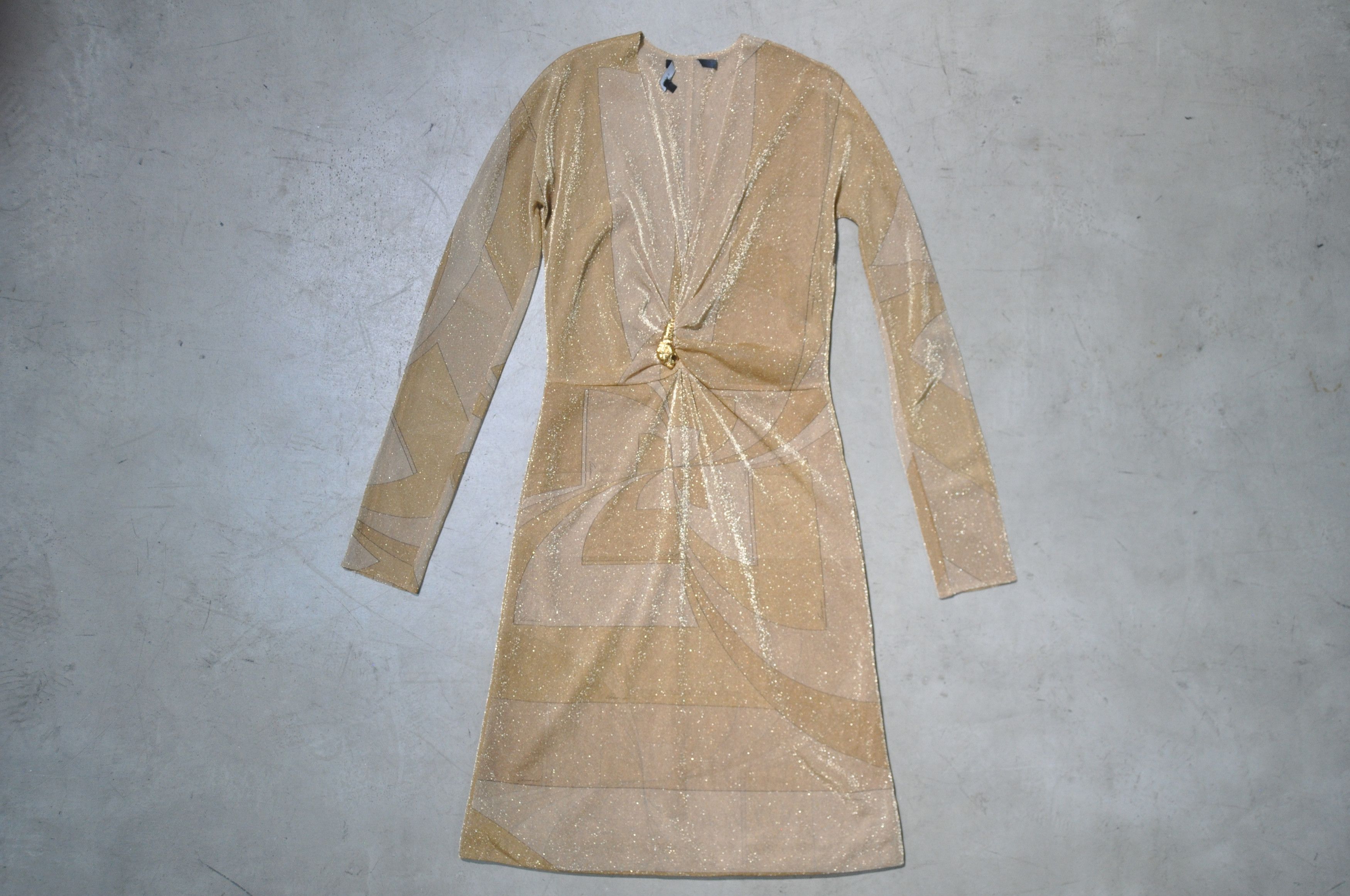 Gucci Gucci - Tom Ford - F/W 00 - Gold Lurex Dress Size XS / US 0-2 / IT 36-38 - 2 Thumbnail