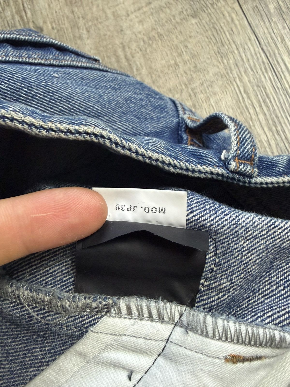 Balenciaga sample 24 Balenciaga denim/Leather hybrid Biker Pants Size US 29 - 8 Thumbnail