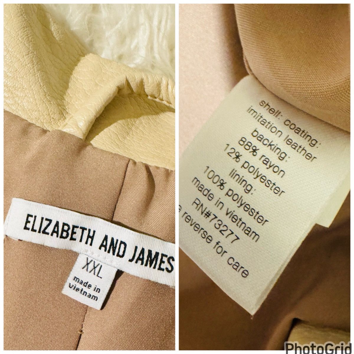Elizabeth and James Anthropologie Elizabeth & James Faux Leather Moto Jacket Size XXL / US 16-18 / IT 52-54 - 8 Thumbnail