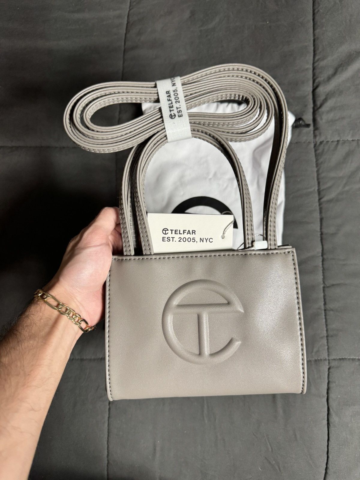 Telfar Small Grey Shopping Bag