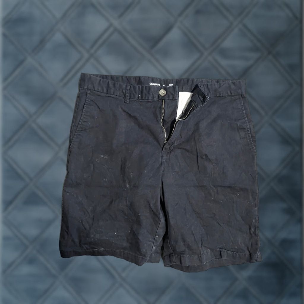 Old Navy OLD NAVY Slim Built In Flex SHORTS Black Cotton Men Size 36 Size US 36 / EU 52 - 1 Thumbnail