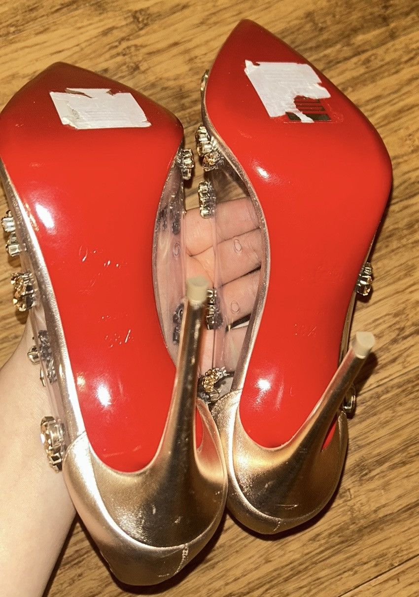 Christian Louboutin Christian Louboutin Degraqueen Clear Pointed Toe Pump Size US 8.5 / IT 38.5 - 14 Thumbnail