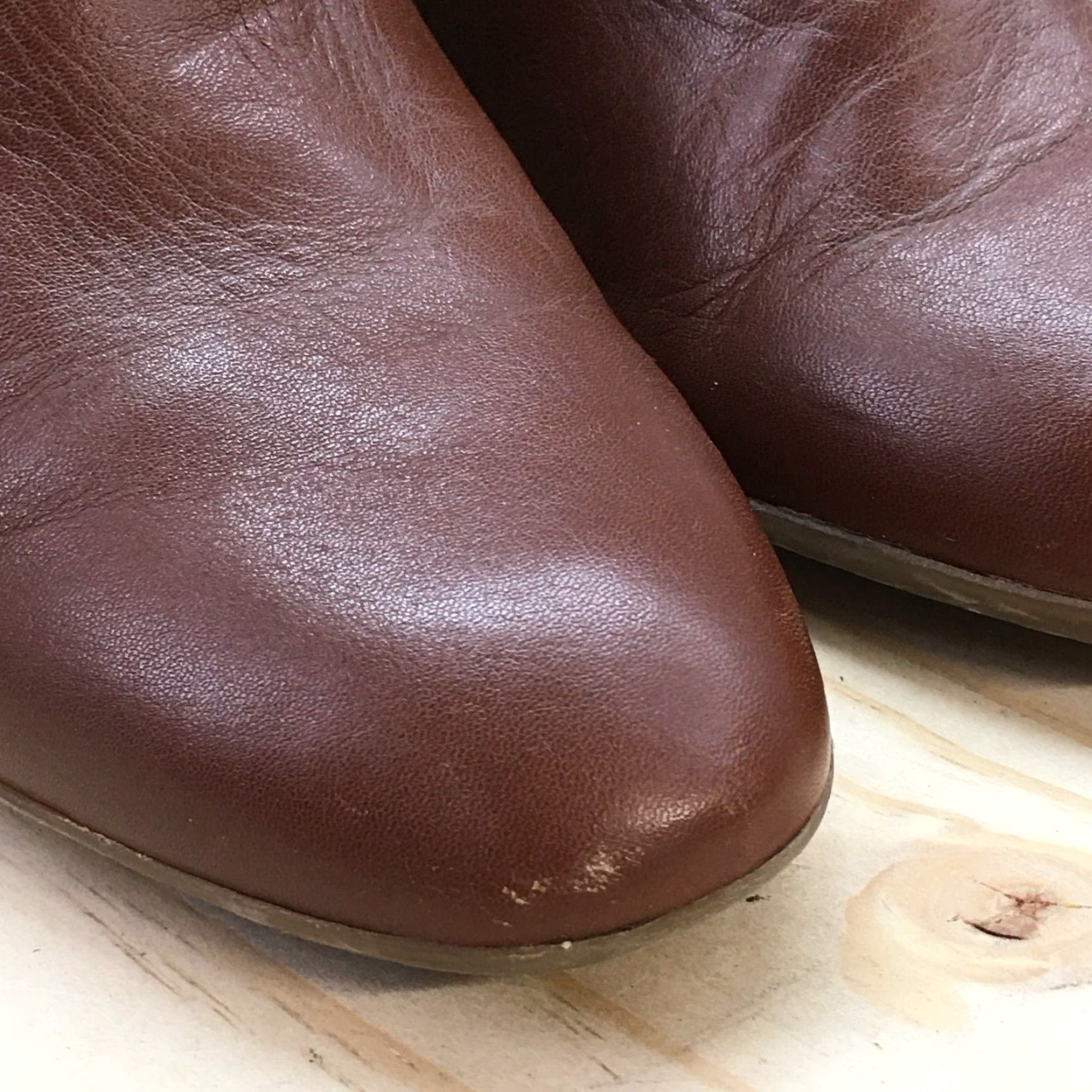 Vintage Aerosoles Boots Womens 9.5 M Third Ave Ankle Booties Heels Brown Leather Zip - Bootie, Shoes, Women's, Brown, Leather, Zip, 9.5M Size US 10 / IT 40 - 6 Thumbnail