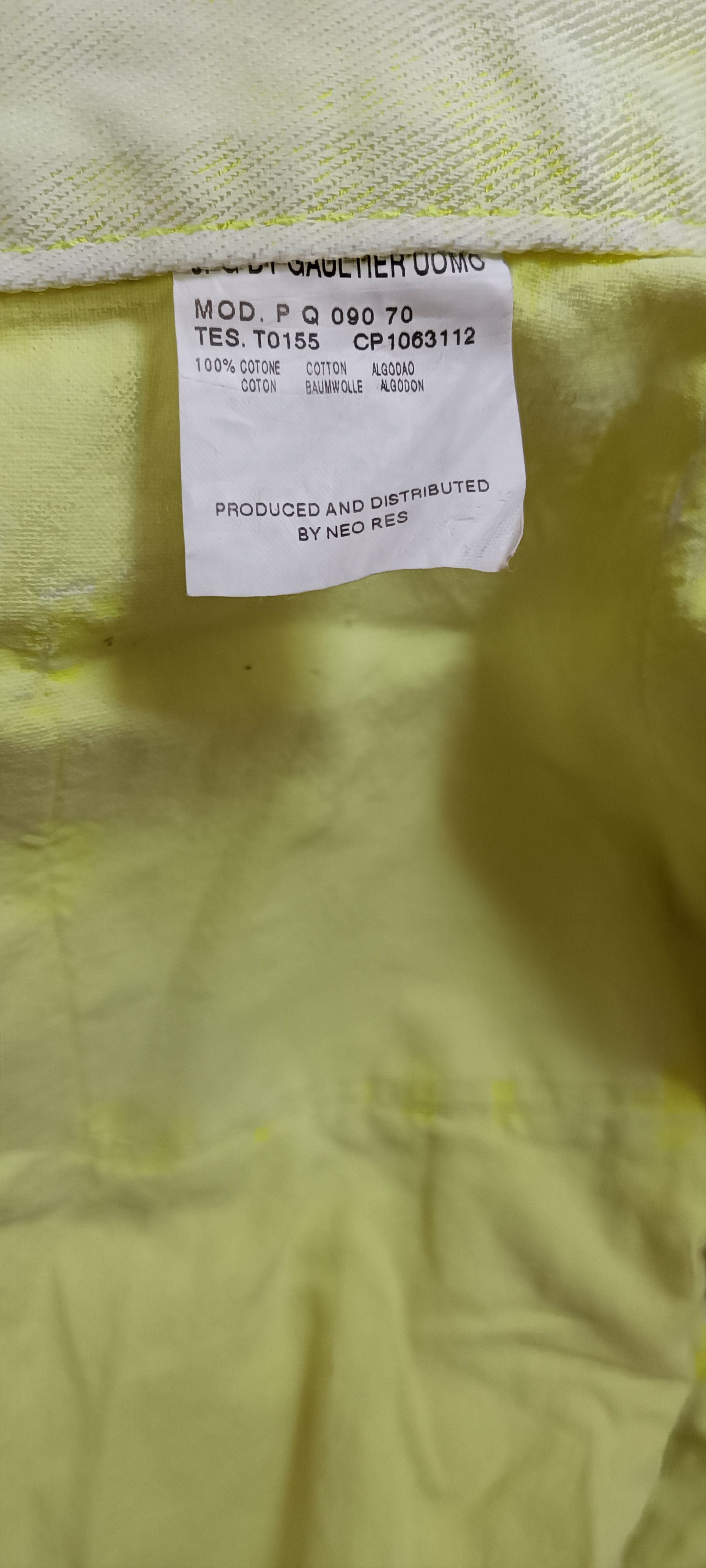 Jean Paul Gaultier Vintage - JPG Jeans Uomo - Fluor yellow pants Size US 30 / EU 46 - 5 Thumbnail