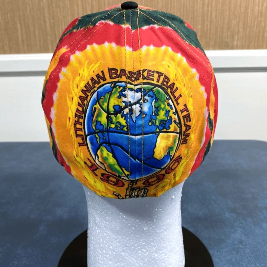 Liquid Blue Liquid Blue Mens Baseball Cap Tie-Dye 1996 Lithuania Basketball New XL Multicolor Hat Size ONE SIZE - 3 Thumbnail