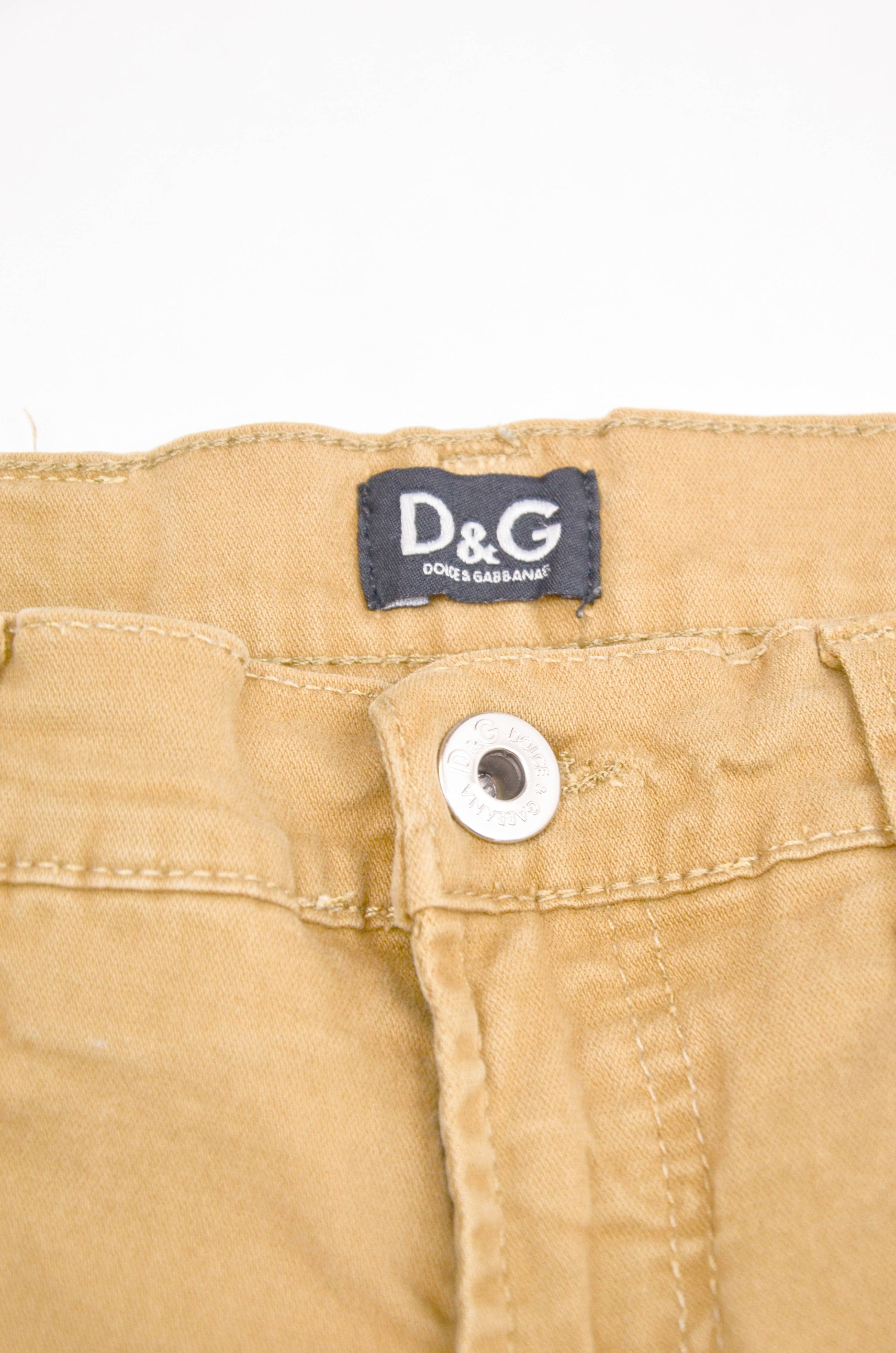 Dolce & Gabbana D&G Dolce & Gabbana Beige Straight-Leg Jeans 29 Size 29" - 5 Thumbnail