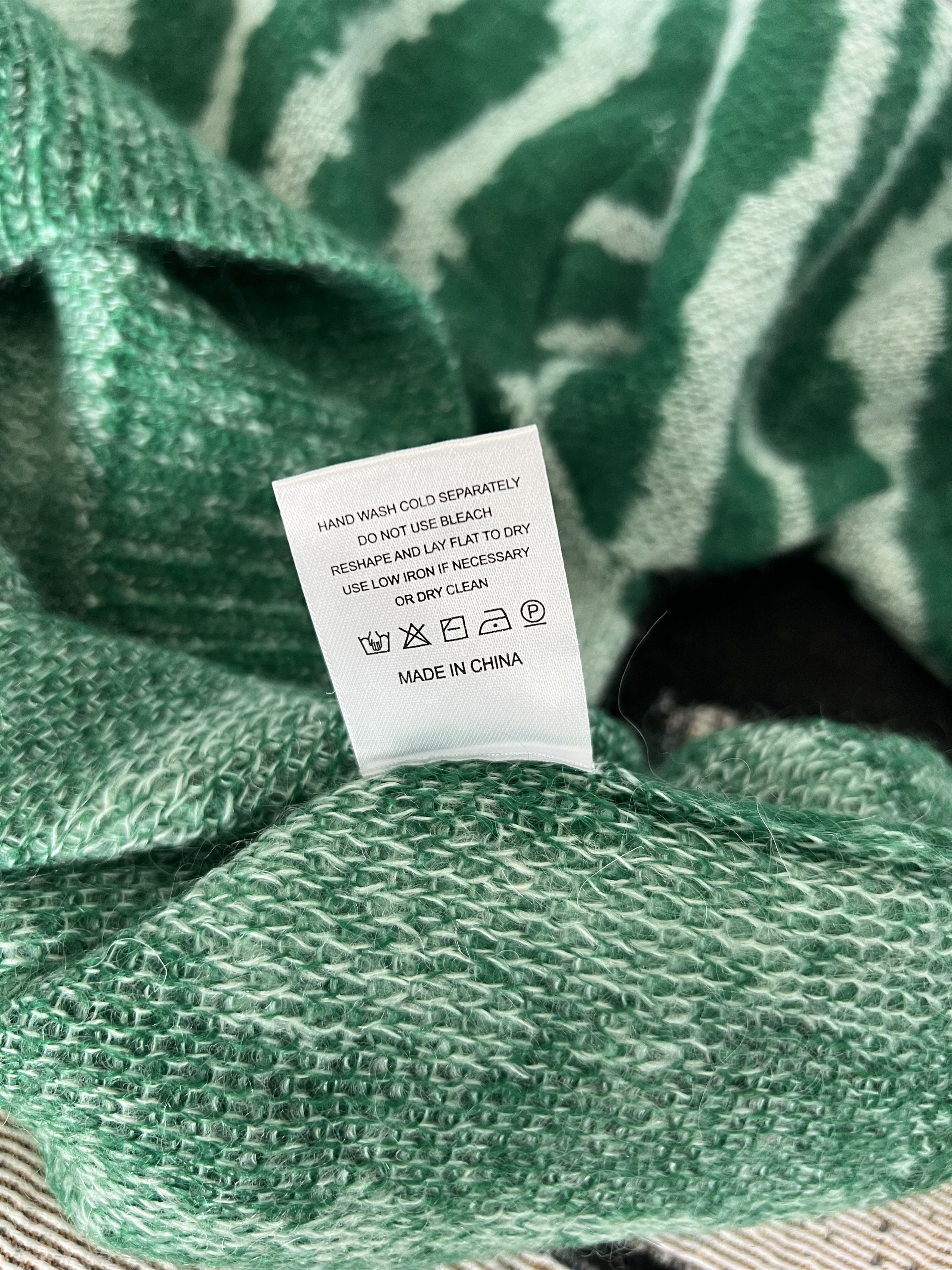 DENIM TEARS Denim Tears Rind Mohair Sweater in Green Size US XXL / EU 58 / 5 - 9 Thumbnail