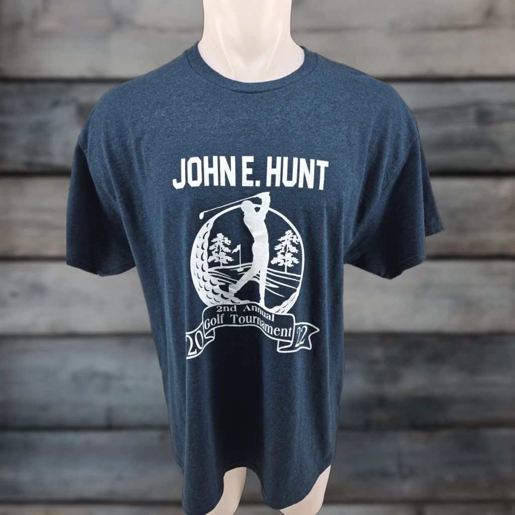 Vintage John E Hunt 2nd Golf Tournament 2022 T Shirt 2XL Blue - Mens Shirt, 2XL, Short Sleeve, Blue, Unbranded Size US XXL / EU 58 / 5 - 1 Thumbnail