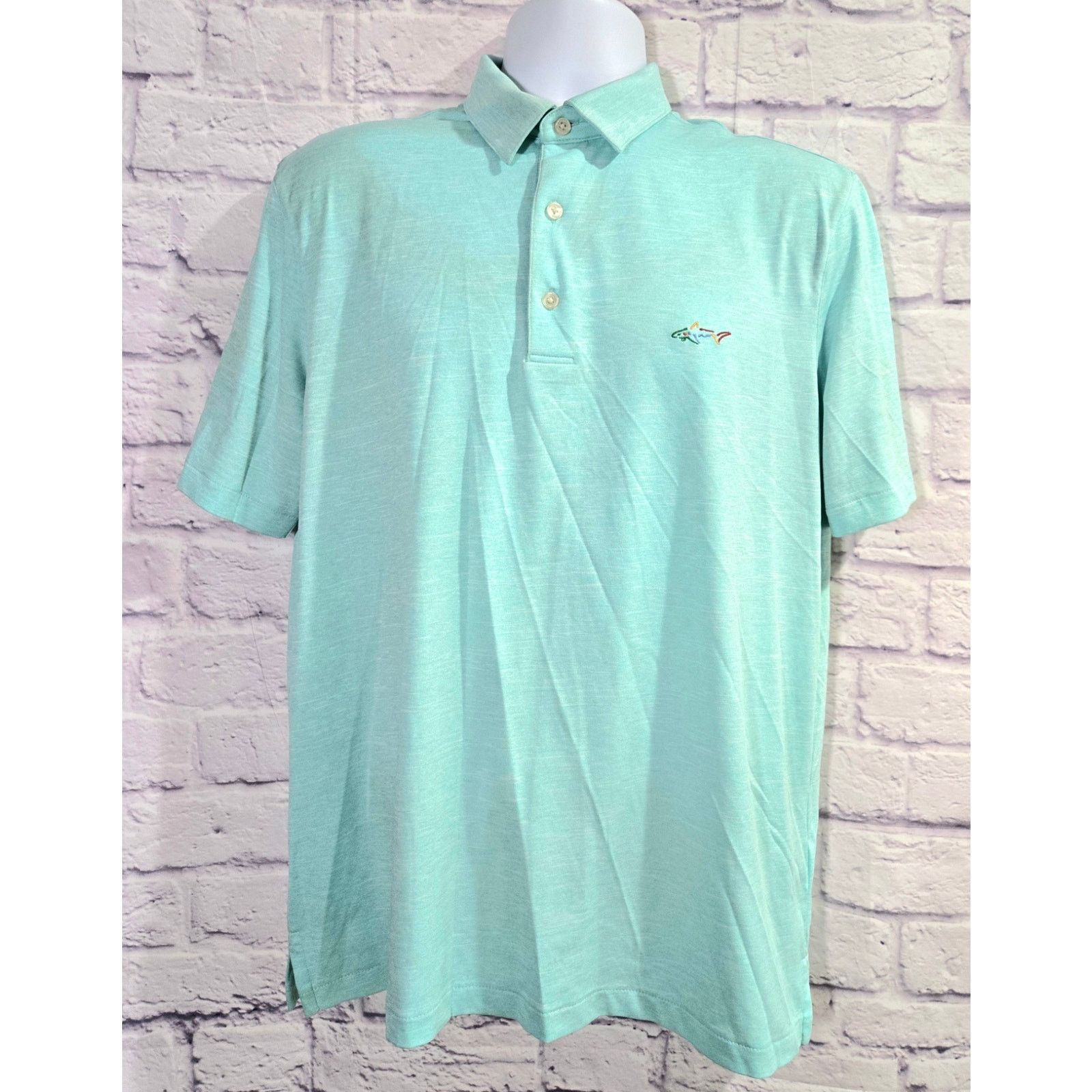 Greg Norman Greg Norman Light Teal Play Dry Polo Shirt Medium Stretch Size US M / EU 48-50 / 2 - 1 Thumbnail