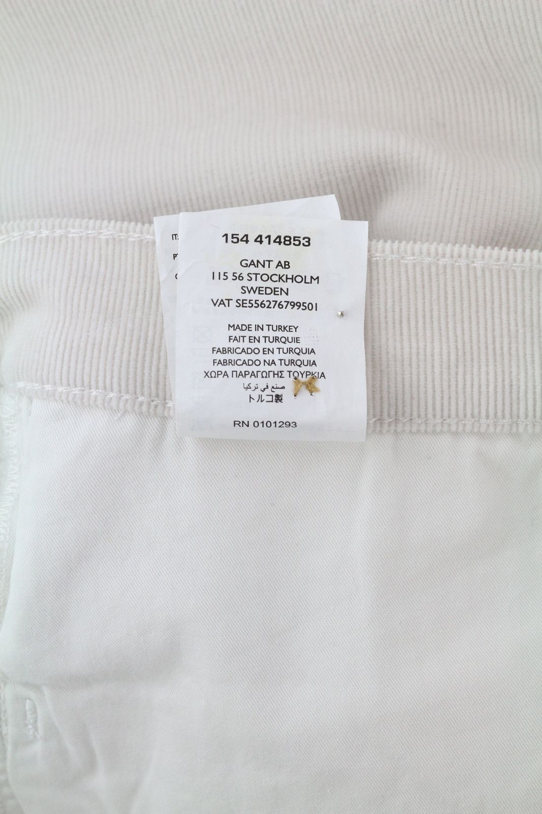 Gant RUGGER THE CORDSTER W31/L34 Ivory Corduroy Pants 85358 Size 31" - 10 Thumbnail