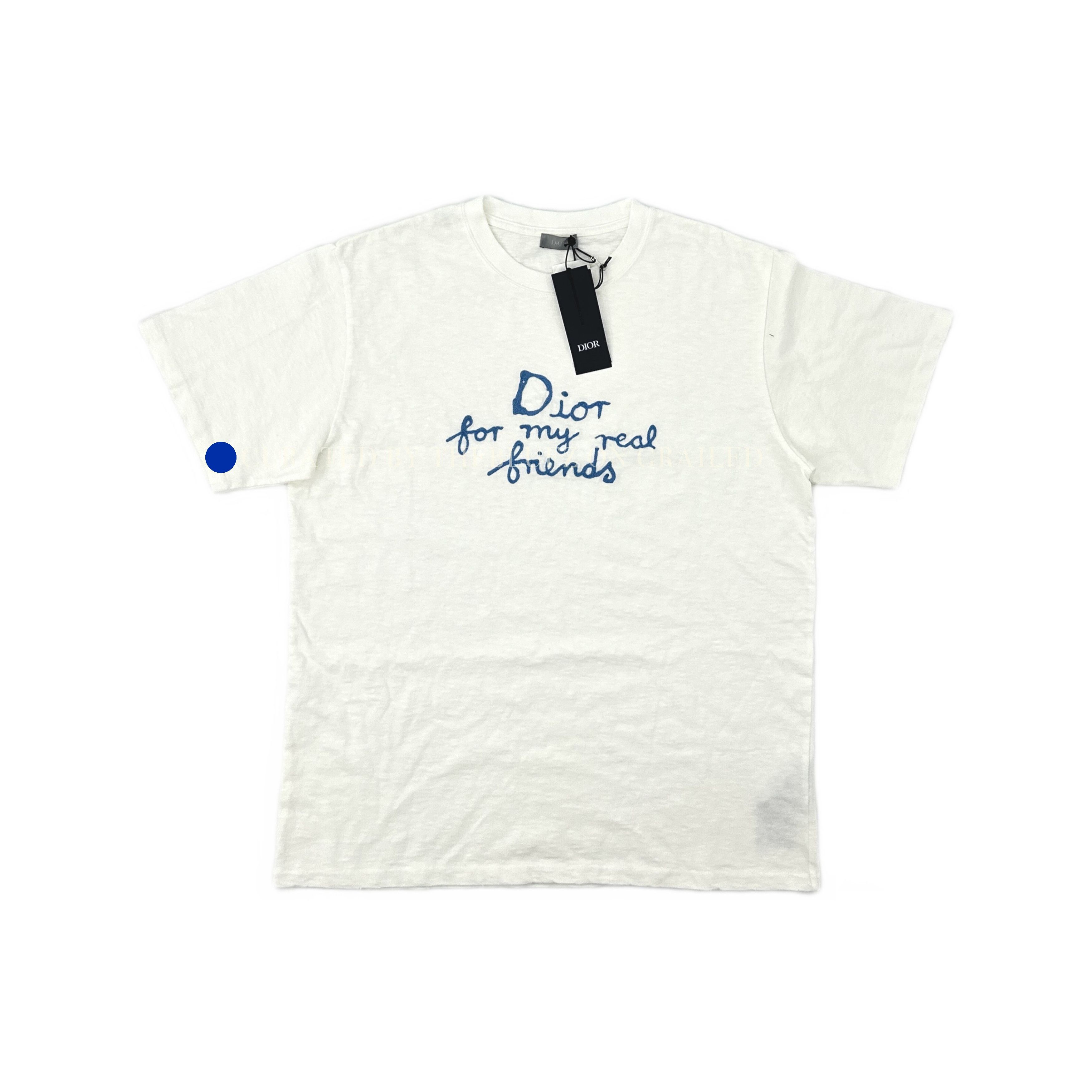 Dior Embroidered Logo T-Shirt in White Size US XXL / EU 58 / 5 - 1 Thumbnail