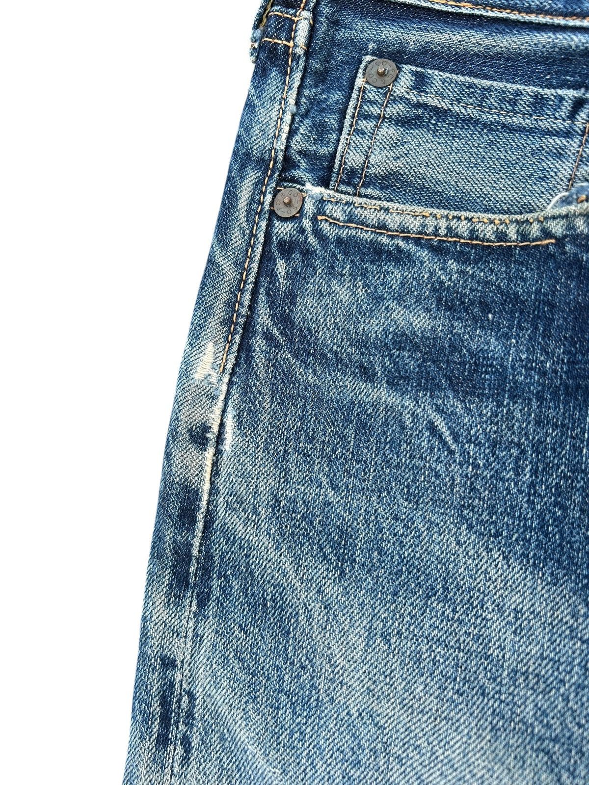 Full Count & Co. × Kapital × Vintage Vintage Full Count Selvedge Distressed Denim Jeans Size US 29 - 7 Thumbnail