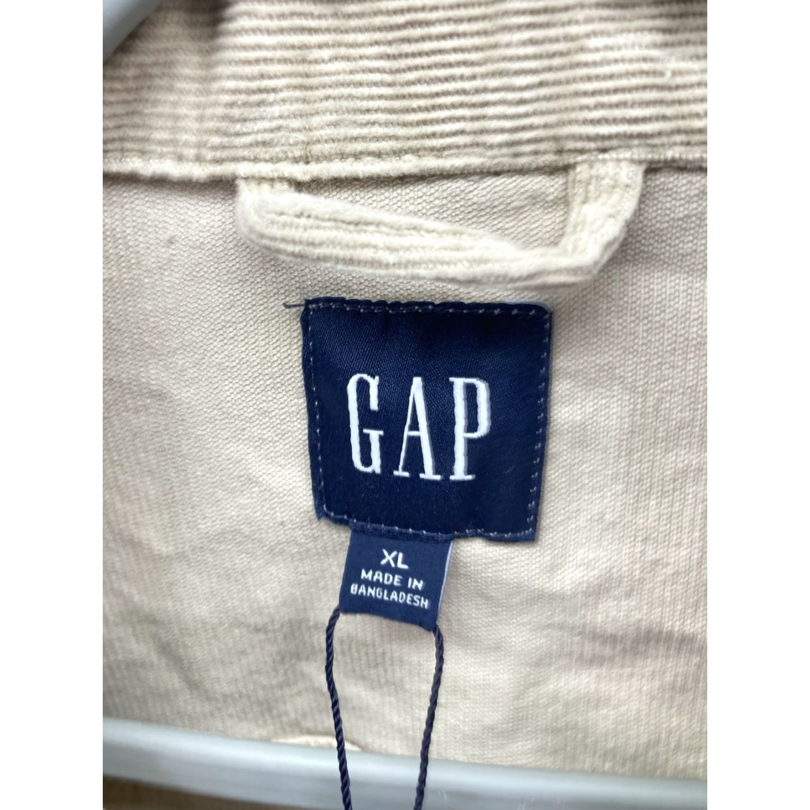 Gap Gap Corduroy Jacket Women Size XL Beige Button Puff Sleeve Stretch Cotton NWT Size XL / US 12-14 / IT 48-50 - 5 Thumbnail