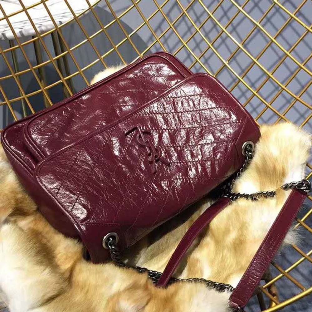 Saint Laurent Paris o1s1wg110924 Size: OS / Niki Large Leather Bag in Maroon Size ONE SIZE - 3 Thumbnail