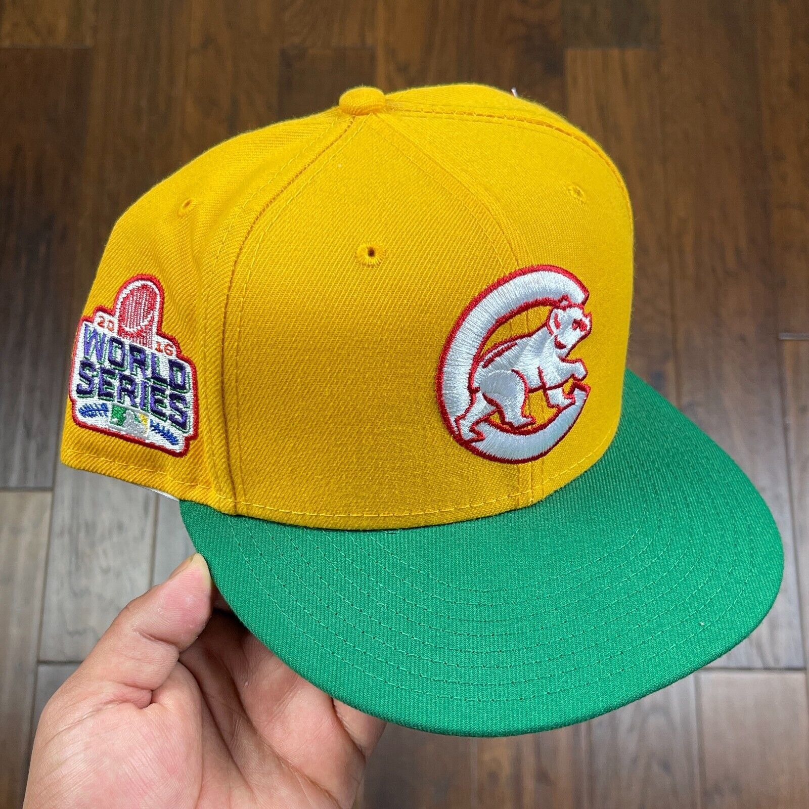 New Era Chicago Cubs Walking Bear Logo Yellow New Era Cap size 7 5/8 Size ONE SIZE - 1 Thumbnail