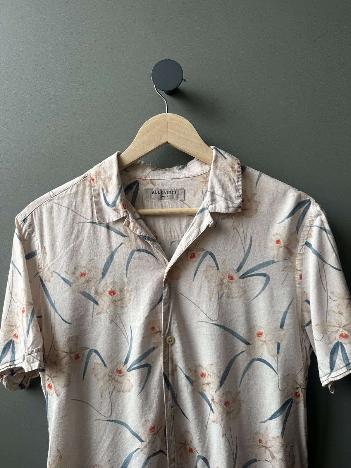Allsaints Allsaints AARU SS Cotton Viscose Shirt Size S Size US S / EU 44-46 / 1 - 2 Thumbnail
