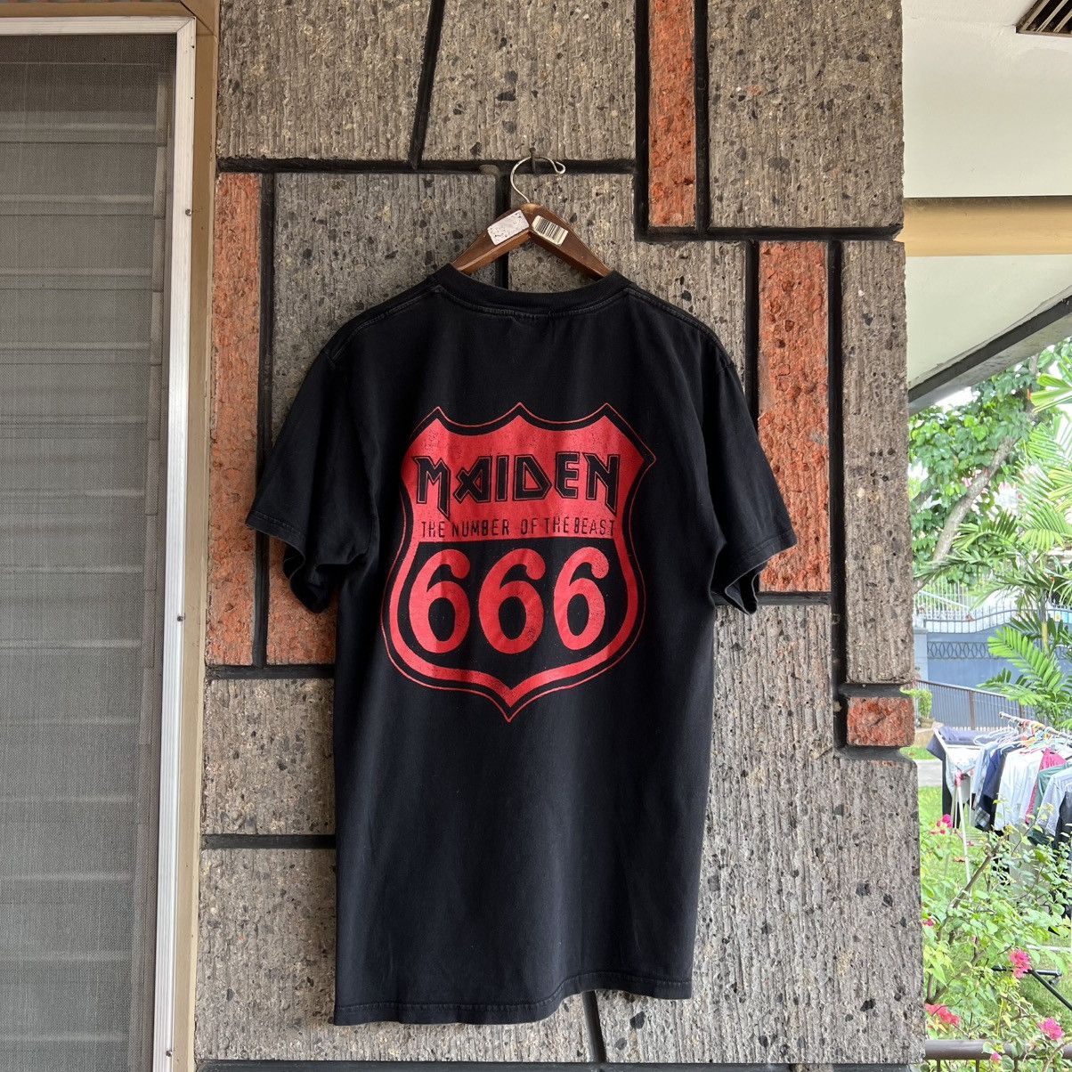 Band Tees × Vintage VTG 1998 Iron Maiden Number Of The Beast Band Tee Shirt 666 Size US L / EU 52-54 / 3 - 3 Thumbnail