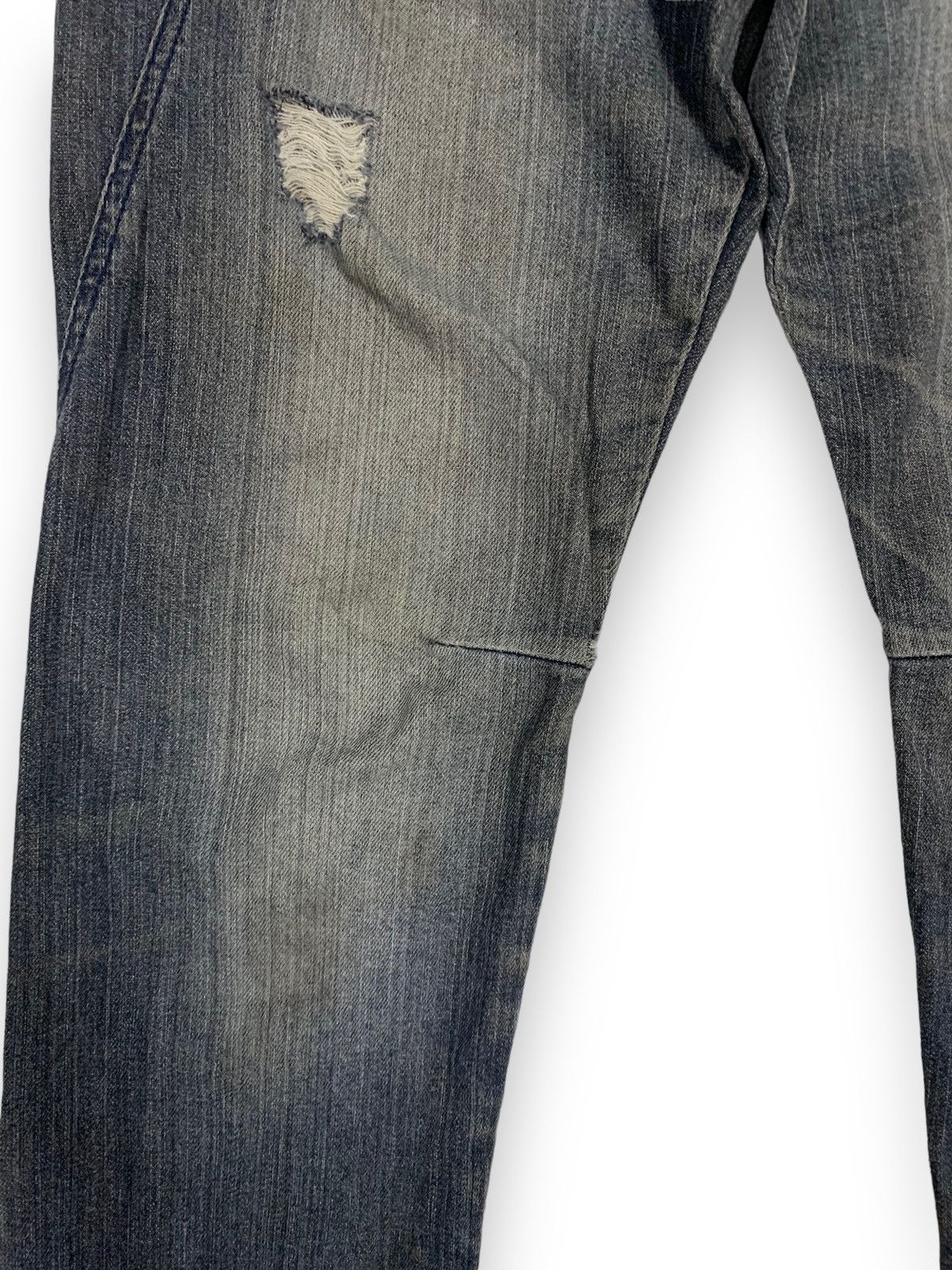 Seditionaries Vintage Japanese Brand Twisted Leg Distressed Grunge Jeans Size US 32 / EU 48 - 8 Thumbnail