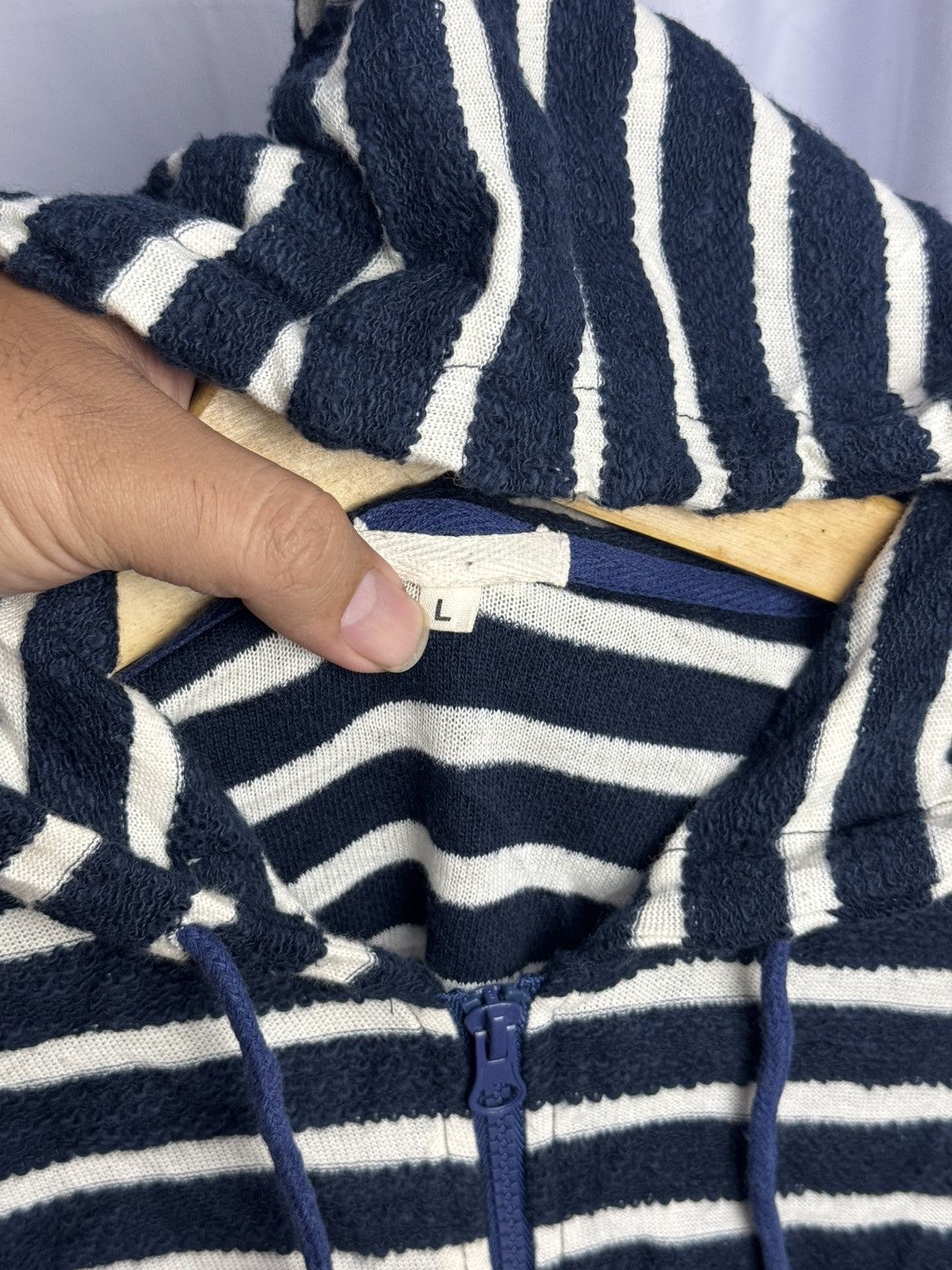 If Six Was Nine × Japanese Brand × Le Grande Bleu (L.G.B.) Japanese Brand Striped Hoodie Size US M / EU 48-50 / 2 - 4 Thumbnail